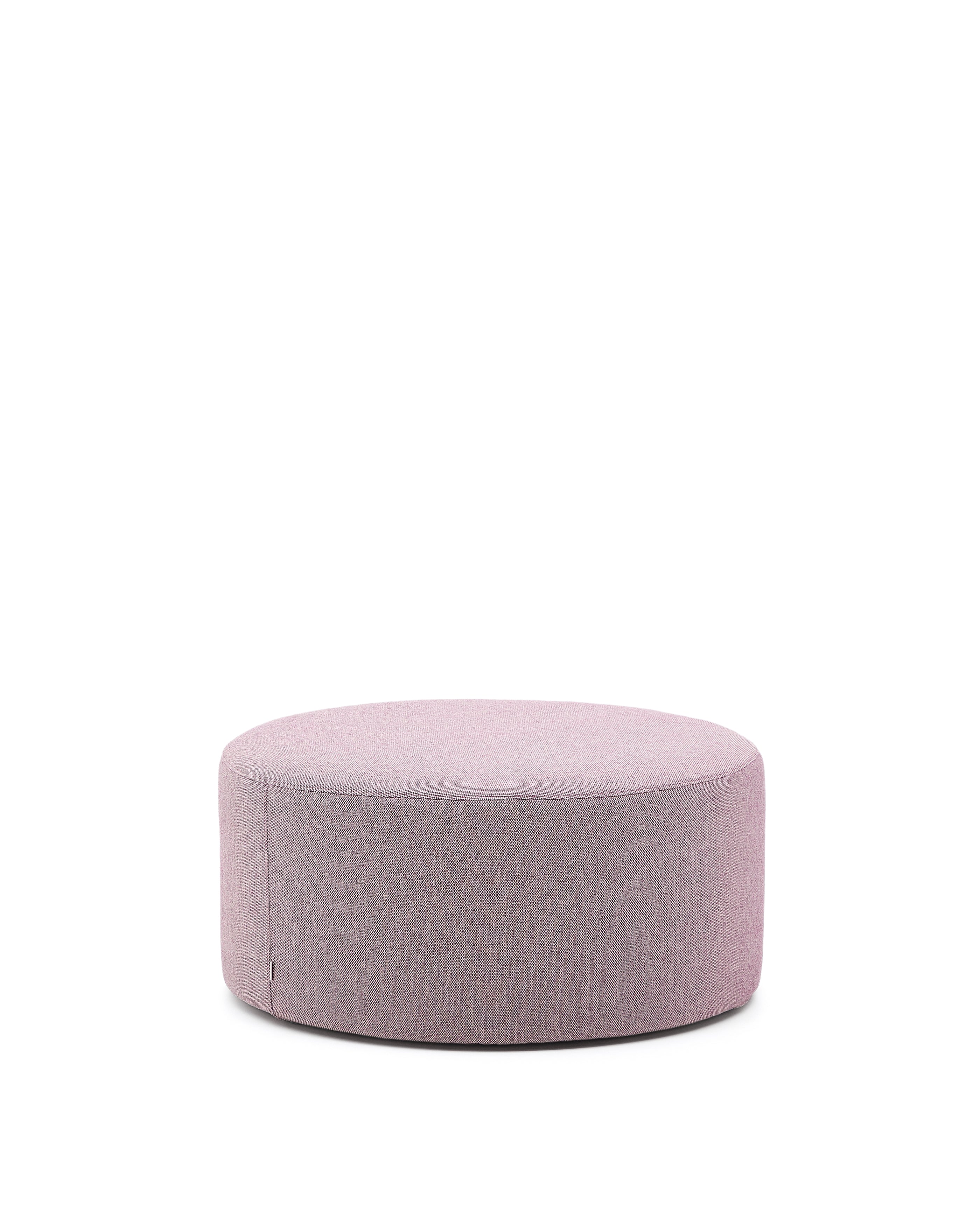 Kaeli purple footrest with removable cover Ø90cm - Product Image