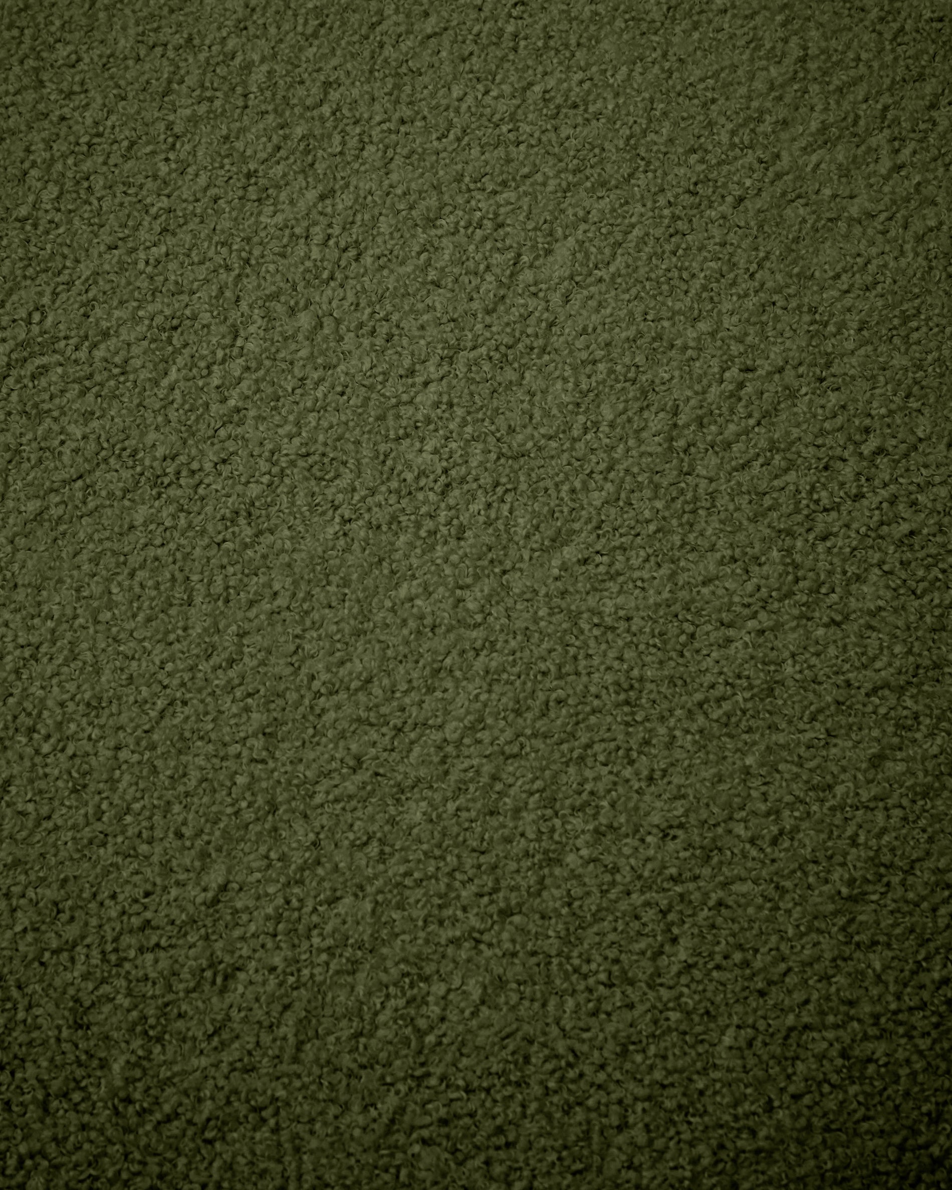 Kaeli footrest cover in green bouclé Ø 60 cm - Detail