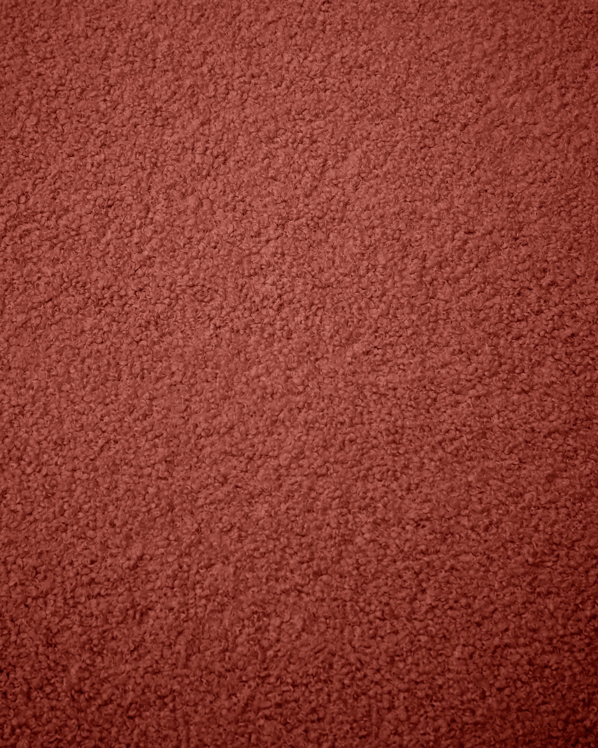 Kaeli footrest cover in terracotta bouclé Ø 60 cm - Detail
