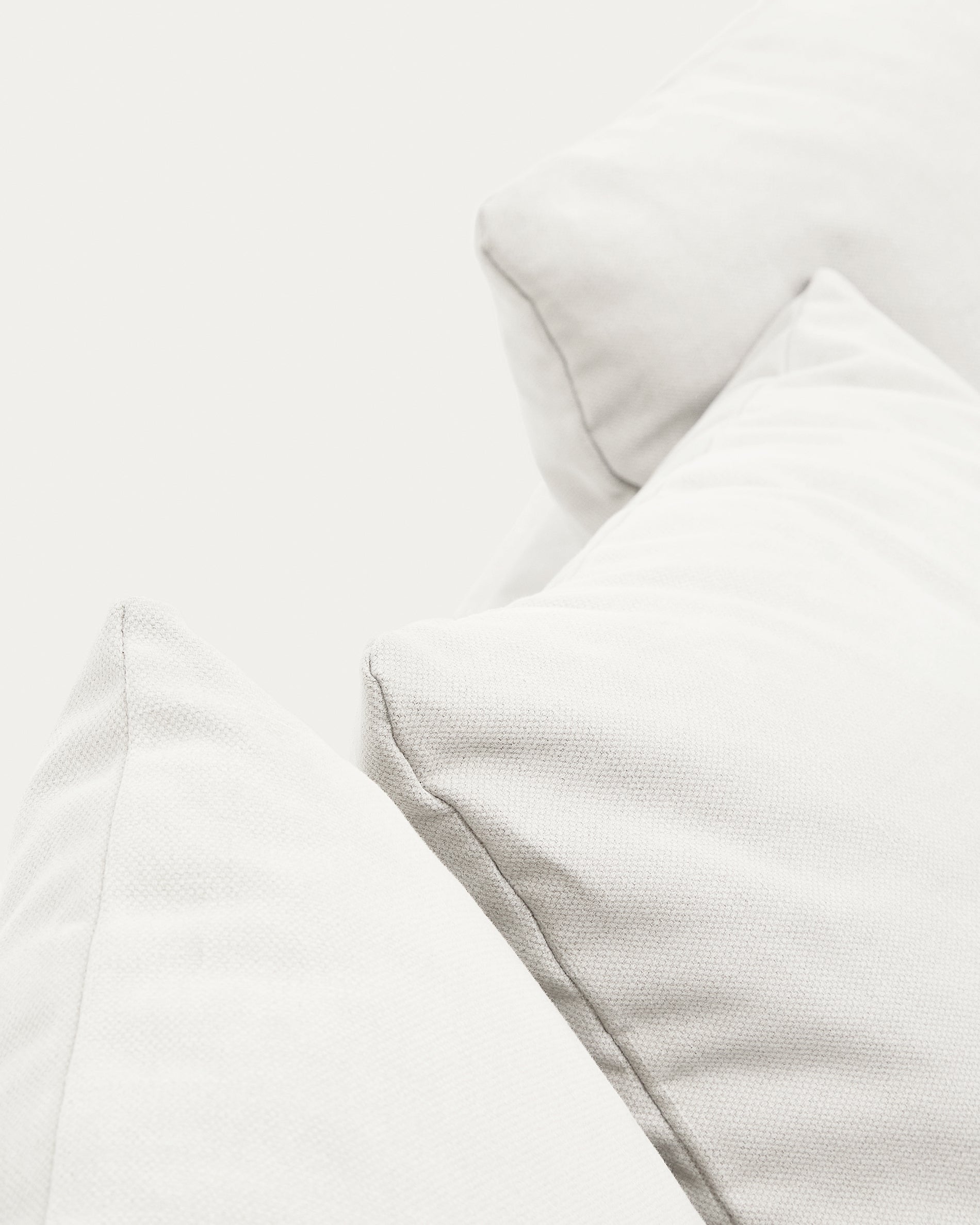 Nora 3-seater sofa cover in ecru linen and cotton - Detail