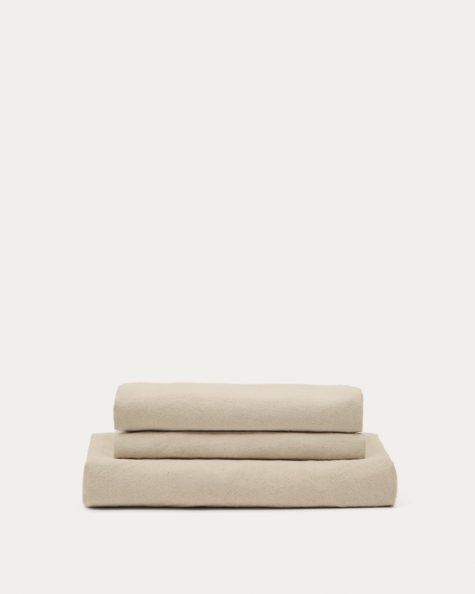 Nora 4-seater sofa cover in taupe linen and cotton - Product View