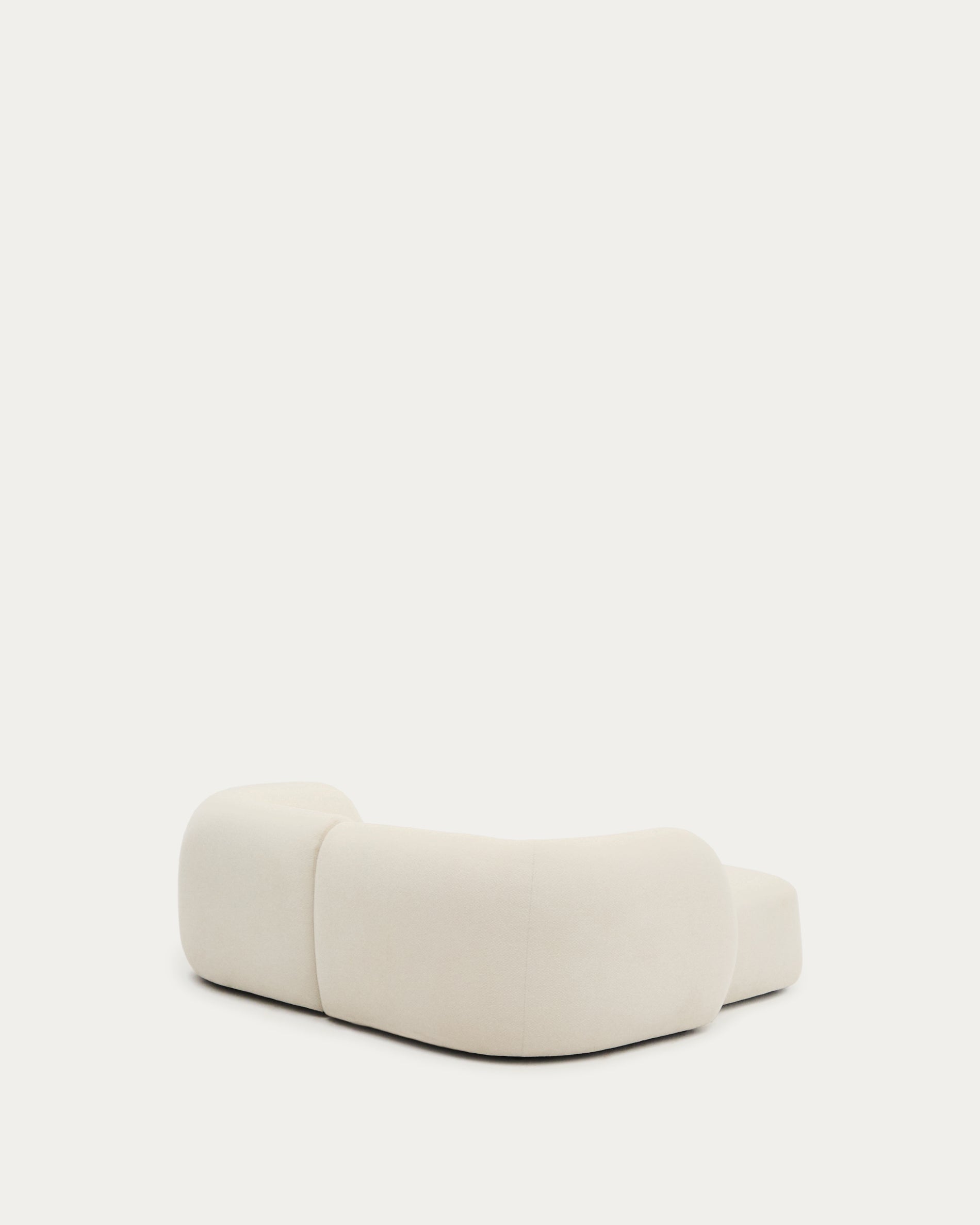 Martina ecru chenille 2-seater modular sofa with left chaise longue 230cm - Product View