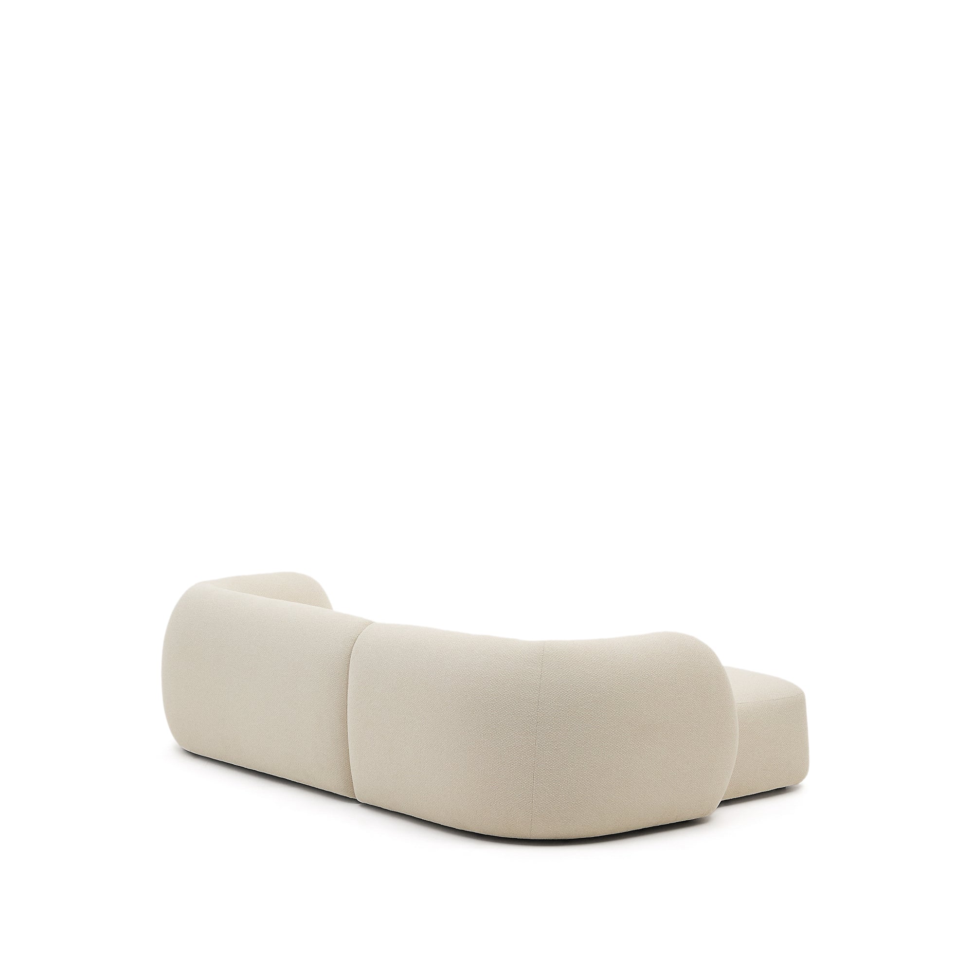 Martina ecru chenille 3-seater modular sofa with left chaise longue 287cm - Product Image