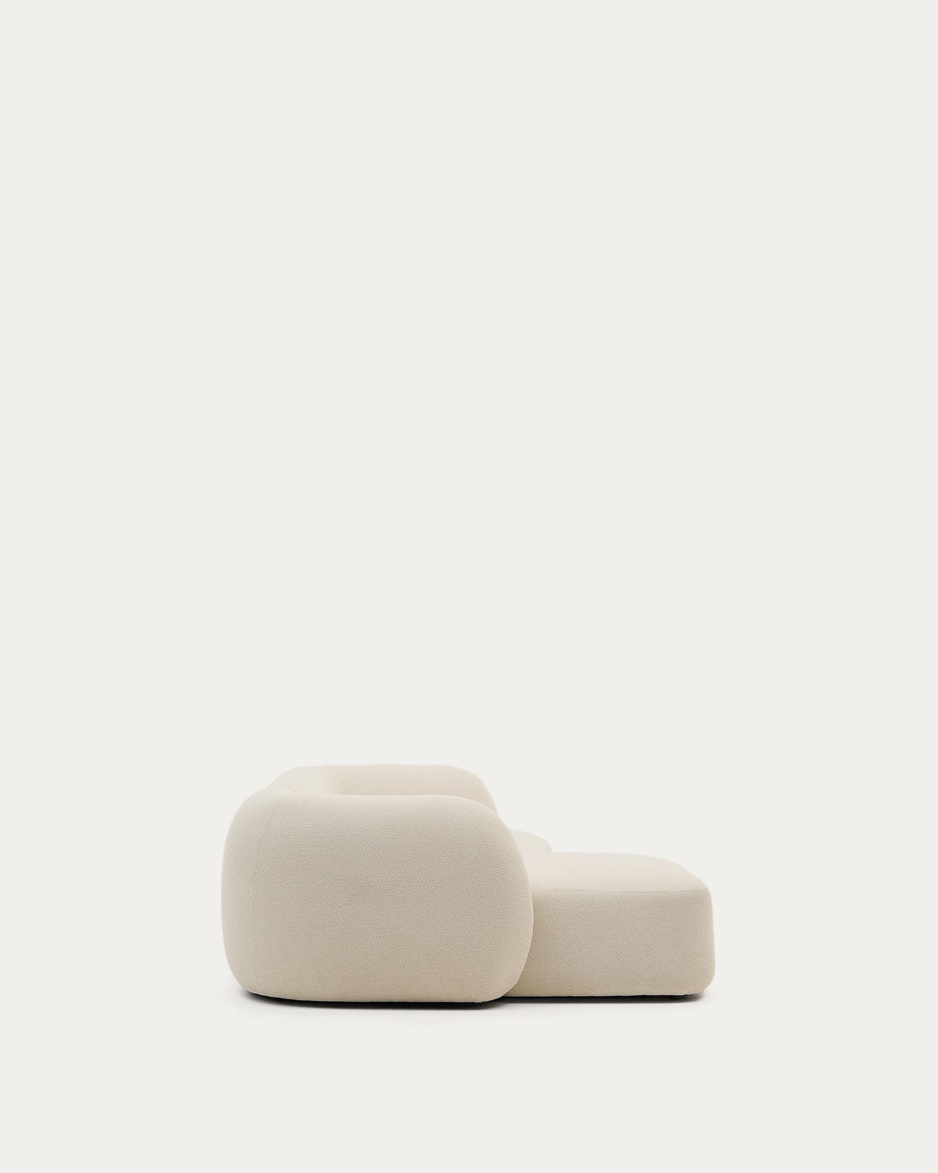 Martina ecru chenille 3-seater modular sofa with left chaise longue 287cm - Product View