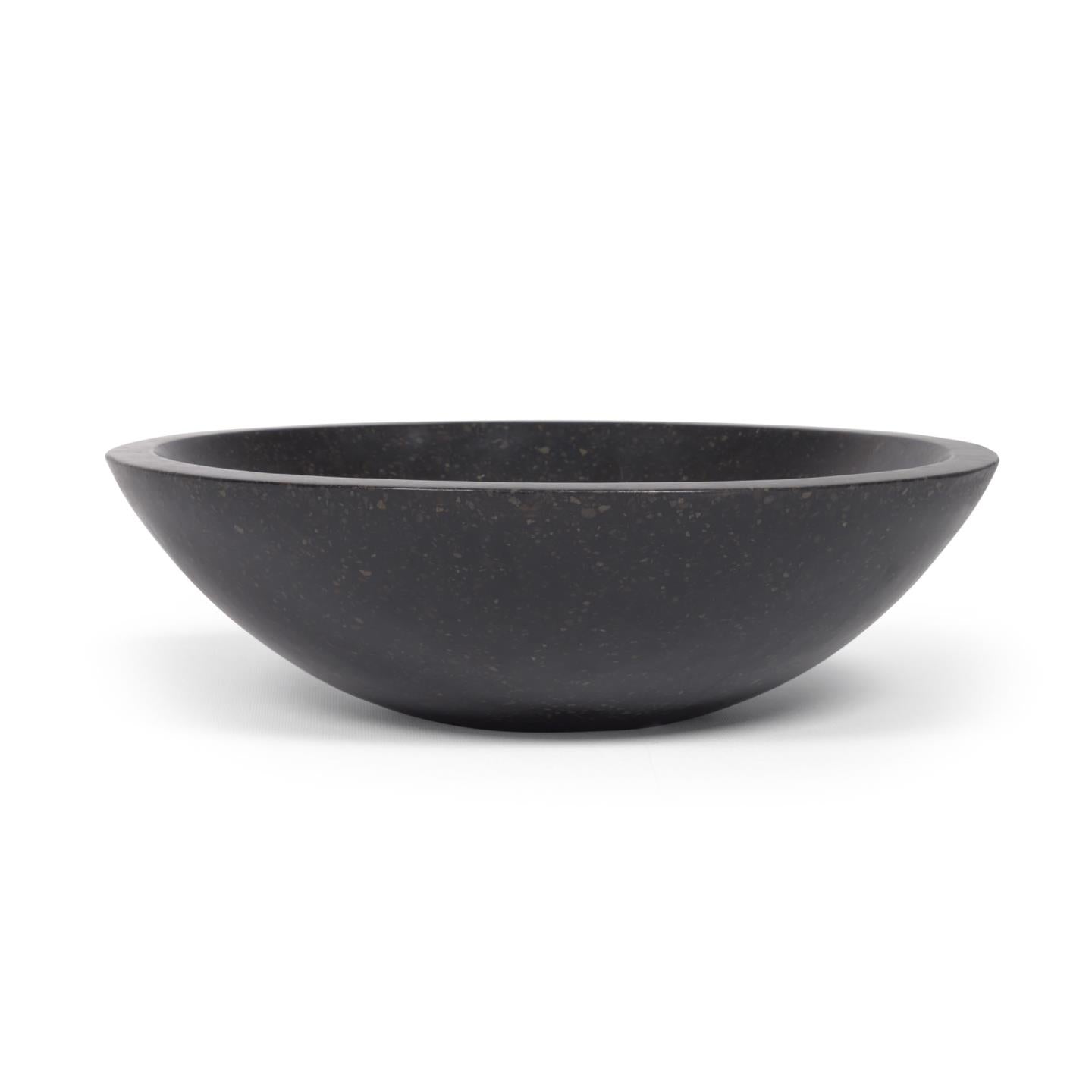 Delina countertop washbasin in black terrazzo Ø 40 cm - Product Image