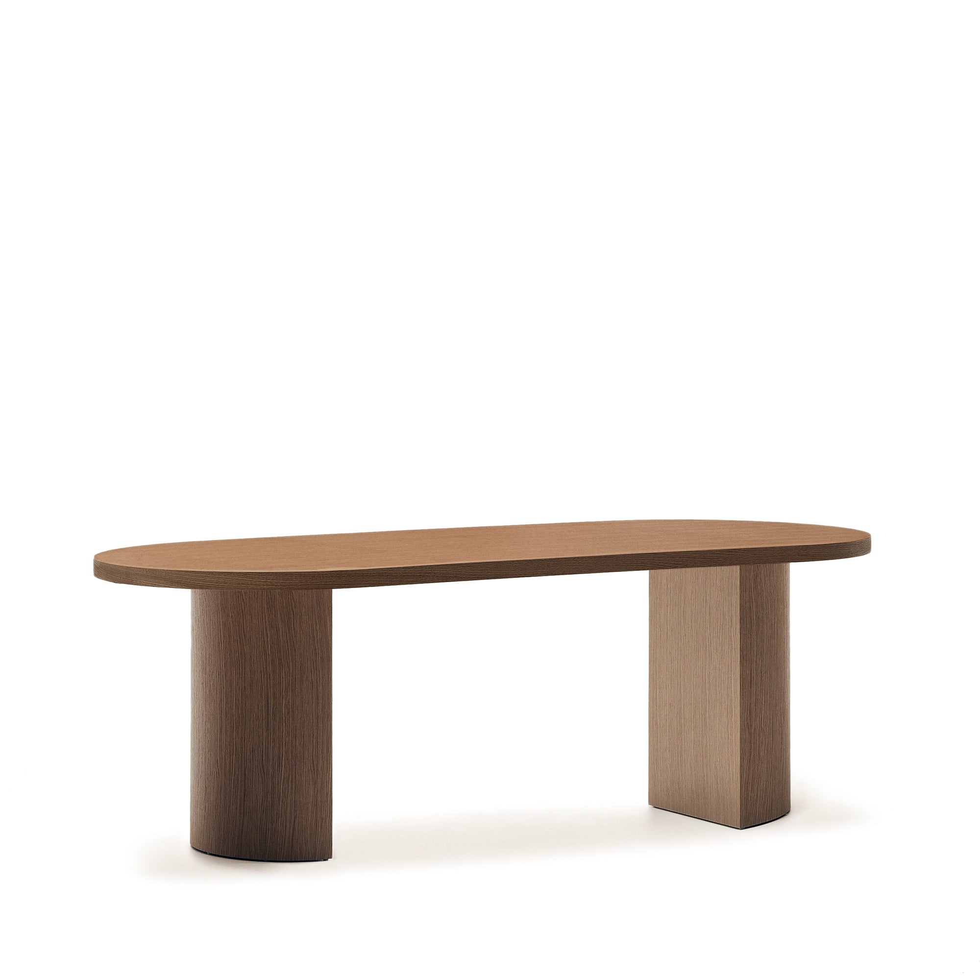 Nealy table with a walnut veneer in a dark finish, 200 x 100 cm - Product Image
