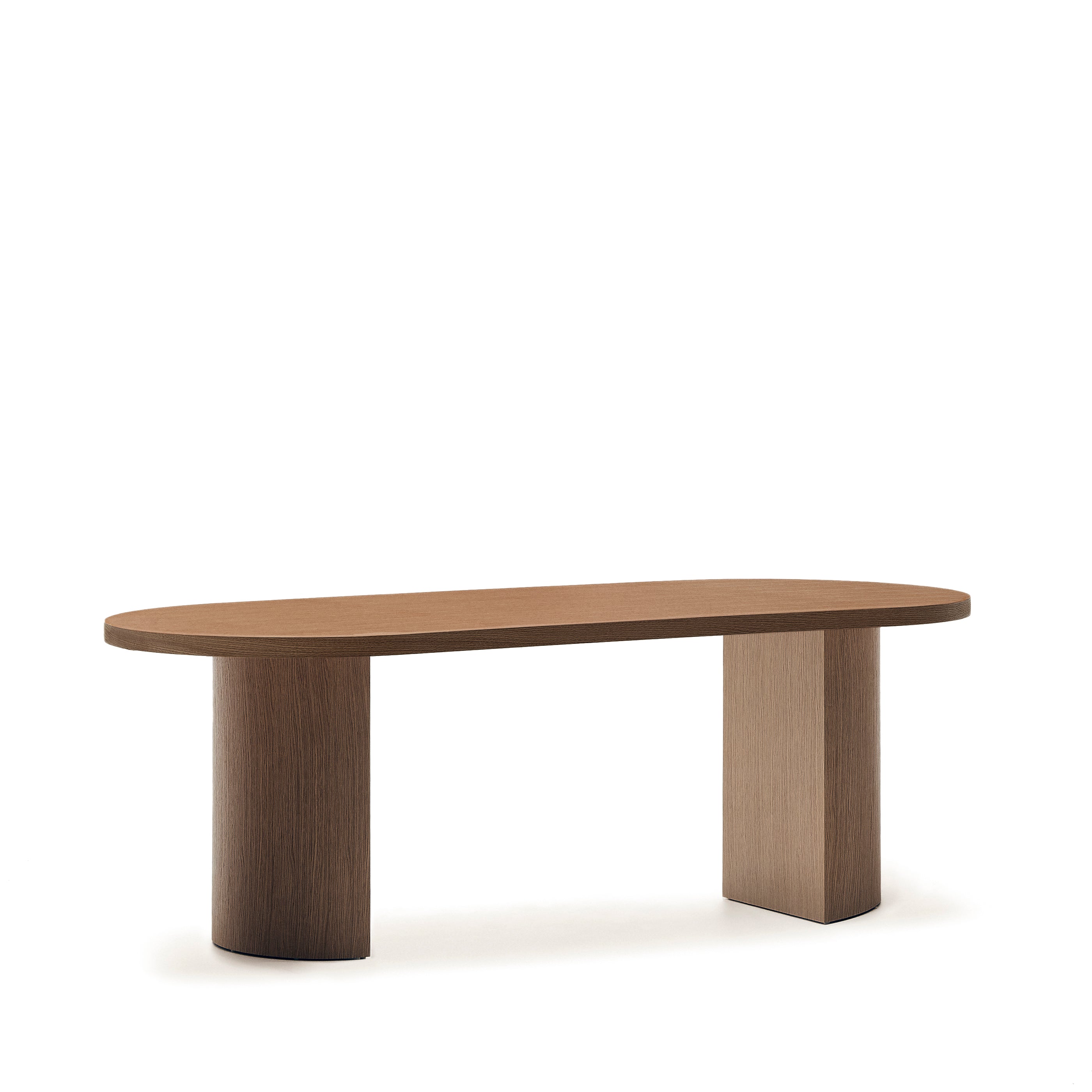 Nealy table with a walnut veneer in a dark finish, 200 x 100 cm - Product Image