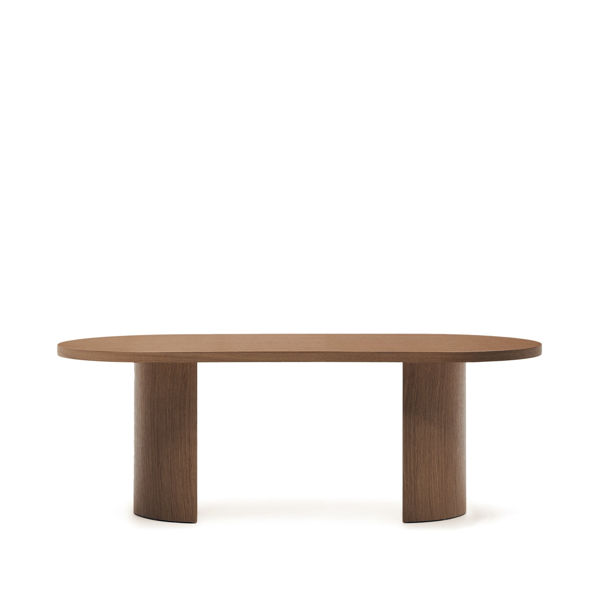 Nealy table with a walnut veneer in a dark finish, 200 x 100 cm - Product Image