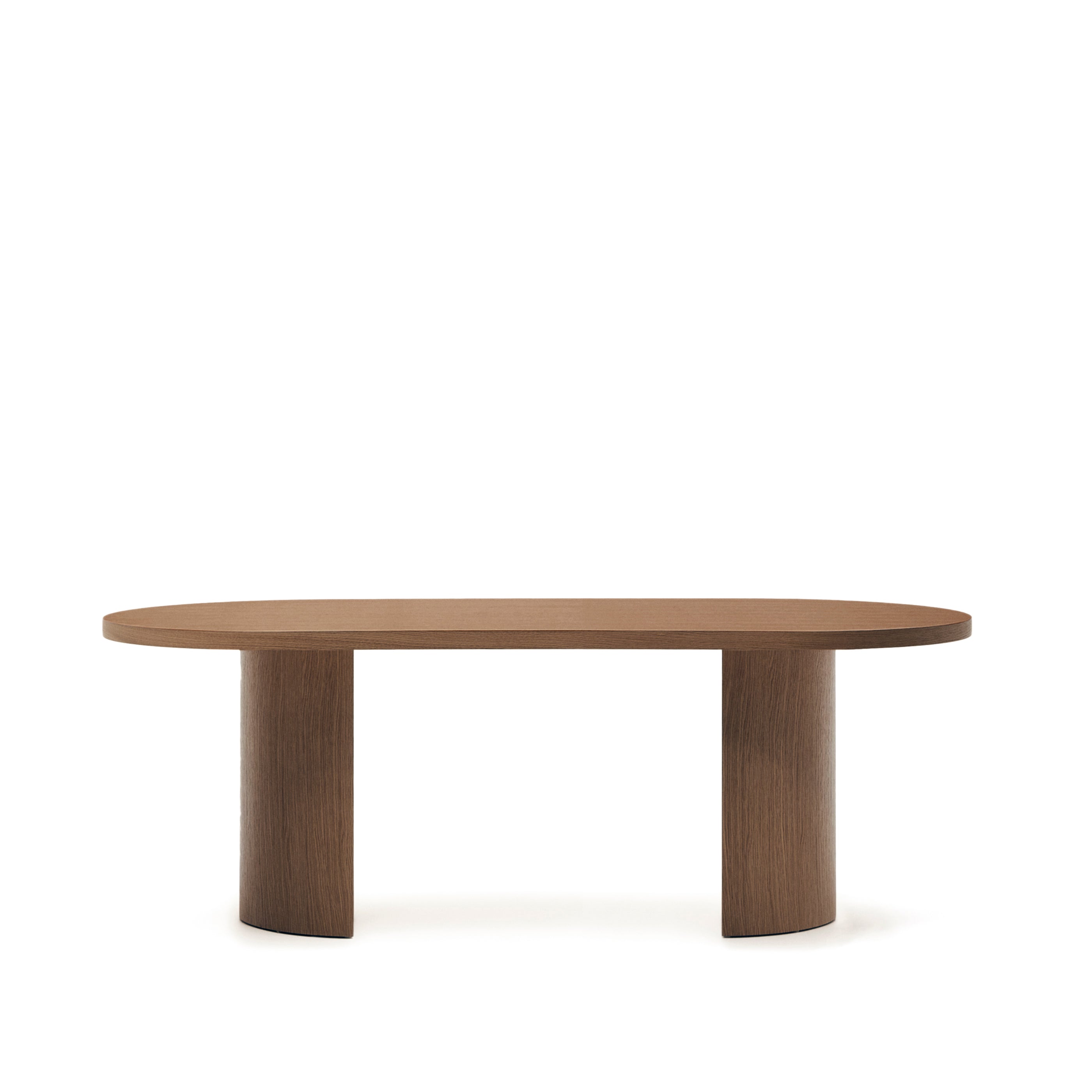 Nealy table with a walnut veneer in a dark finish, 200 x 100 cm - Product Image