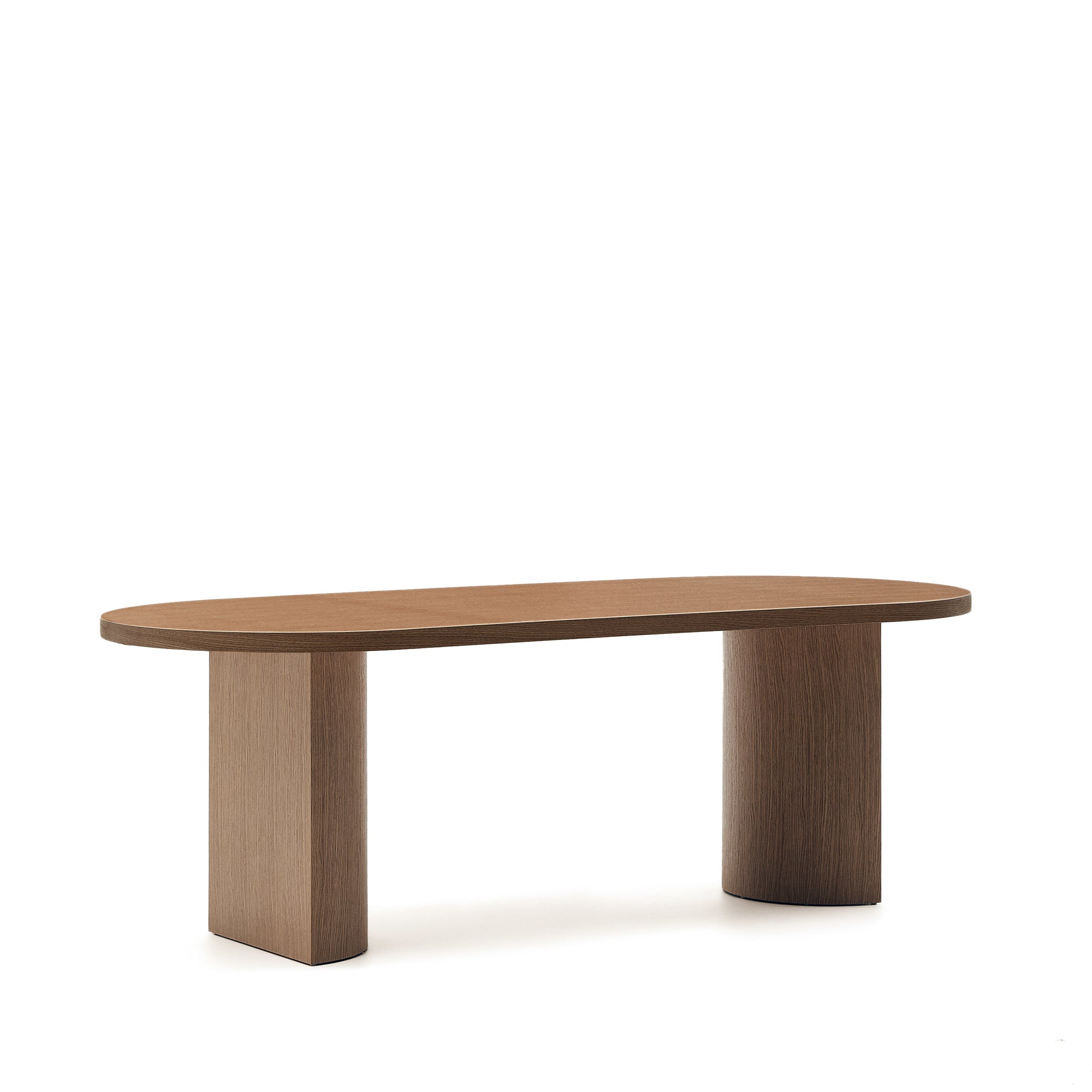 Nealy table with a walnut veneer in a dark finish, 200 x 100 cm - Product Image