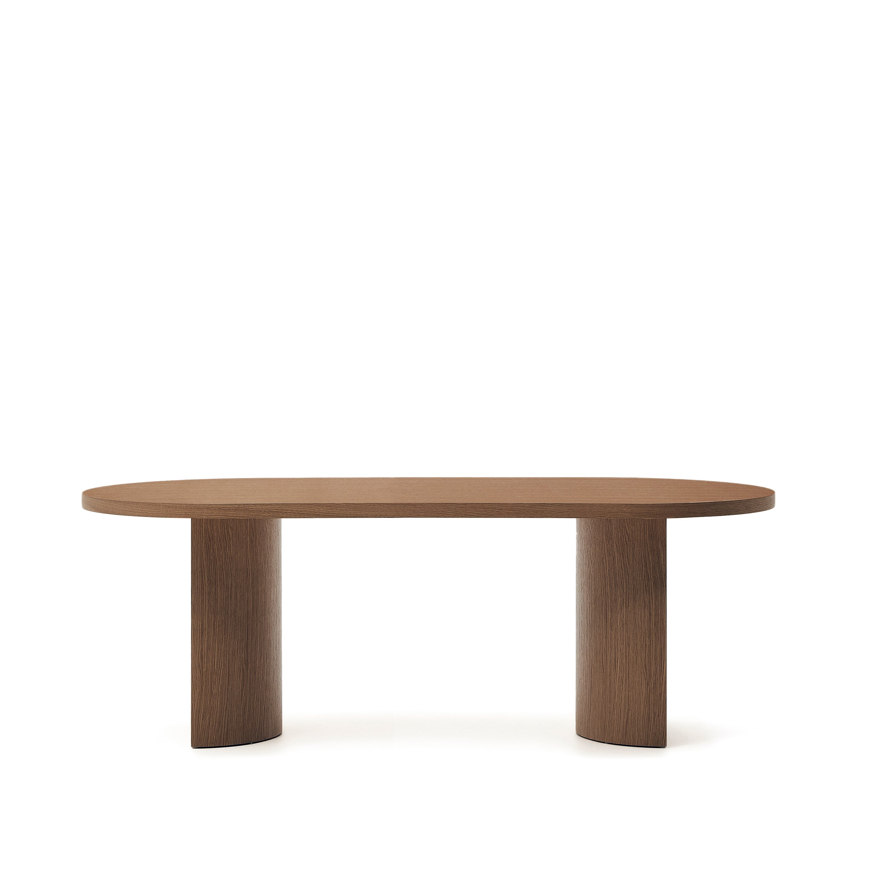 Nealy table with a walnut veneer in a dark finish, 200 x 100 cm - Product Image