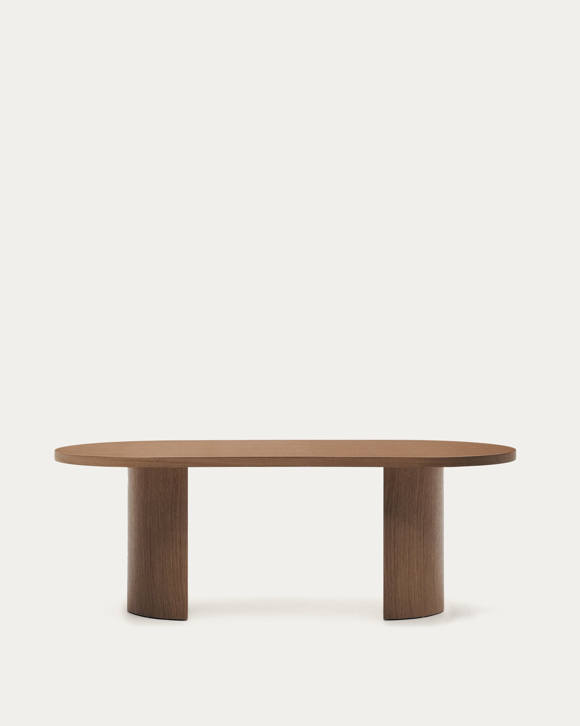 Nealy table with a walnut veneer in a dark finish, 200 x 100 cm - Product View
