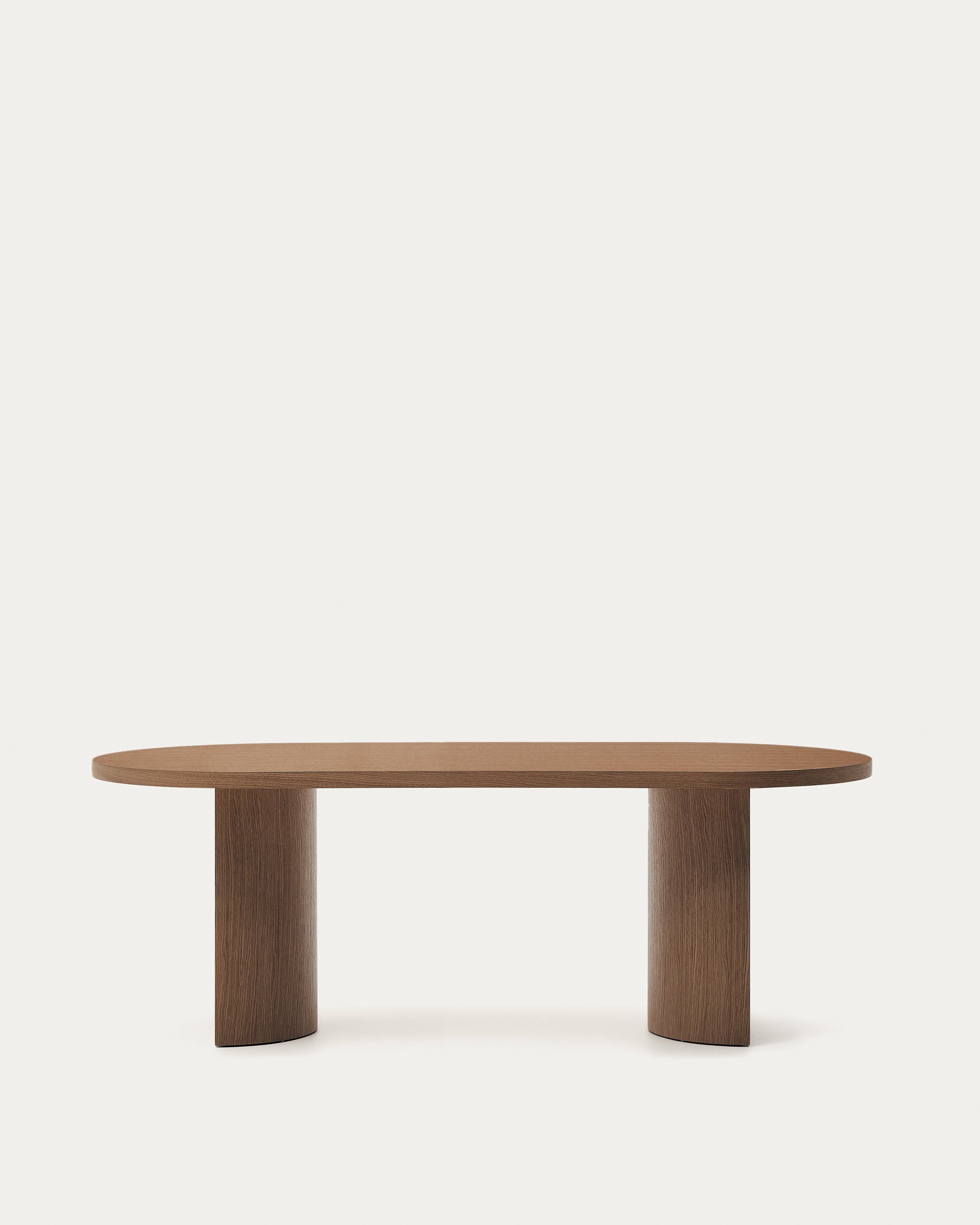 Nealy table with a walnut veneer in a dark finish, 200 x 100 cm - Product View