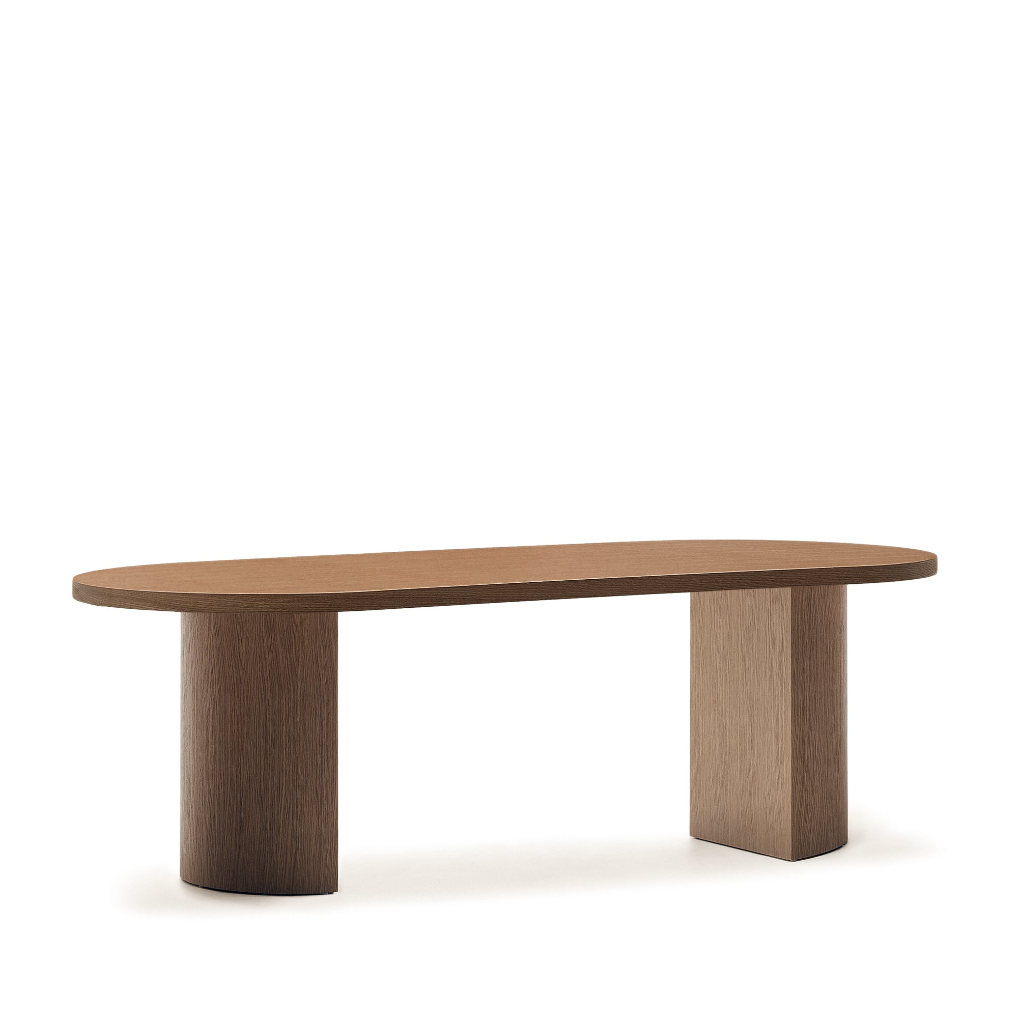 Nealy table with a walnut veneer in a dark finish, 240 x 100 cm - Product Image