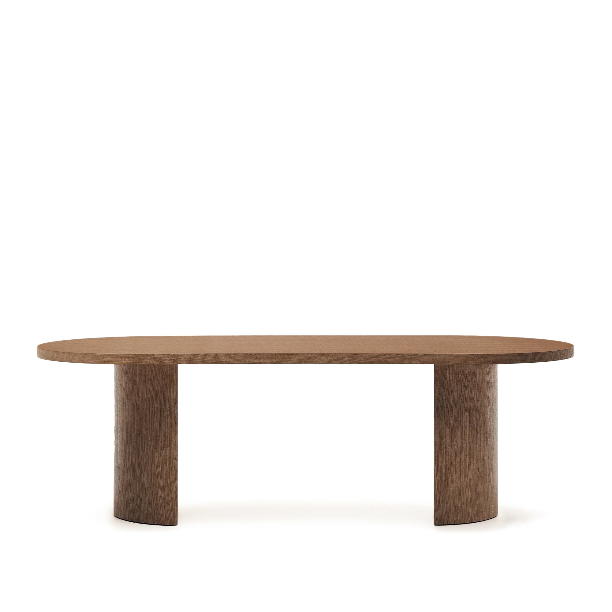 Nealy table with a walnut veneer in a dark finish, 240 x 100 cm - Product Image
