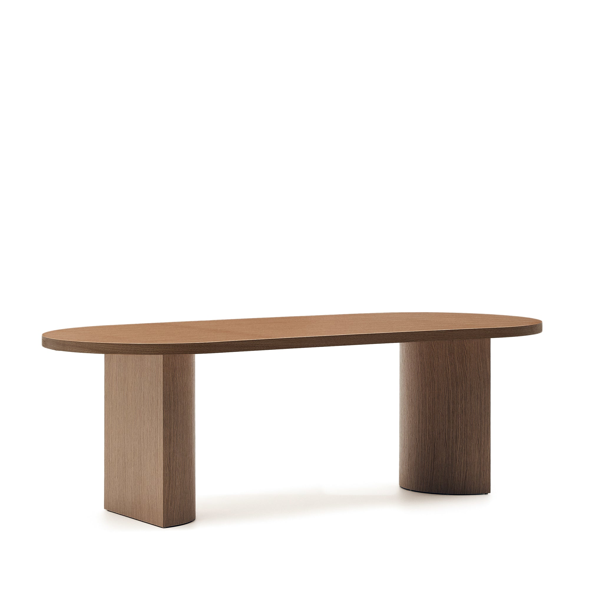 Nealy table with a walnut veneer in a dark finish, 240 x 100 cm - Product Image