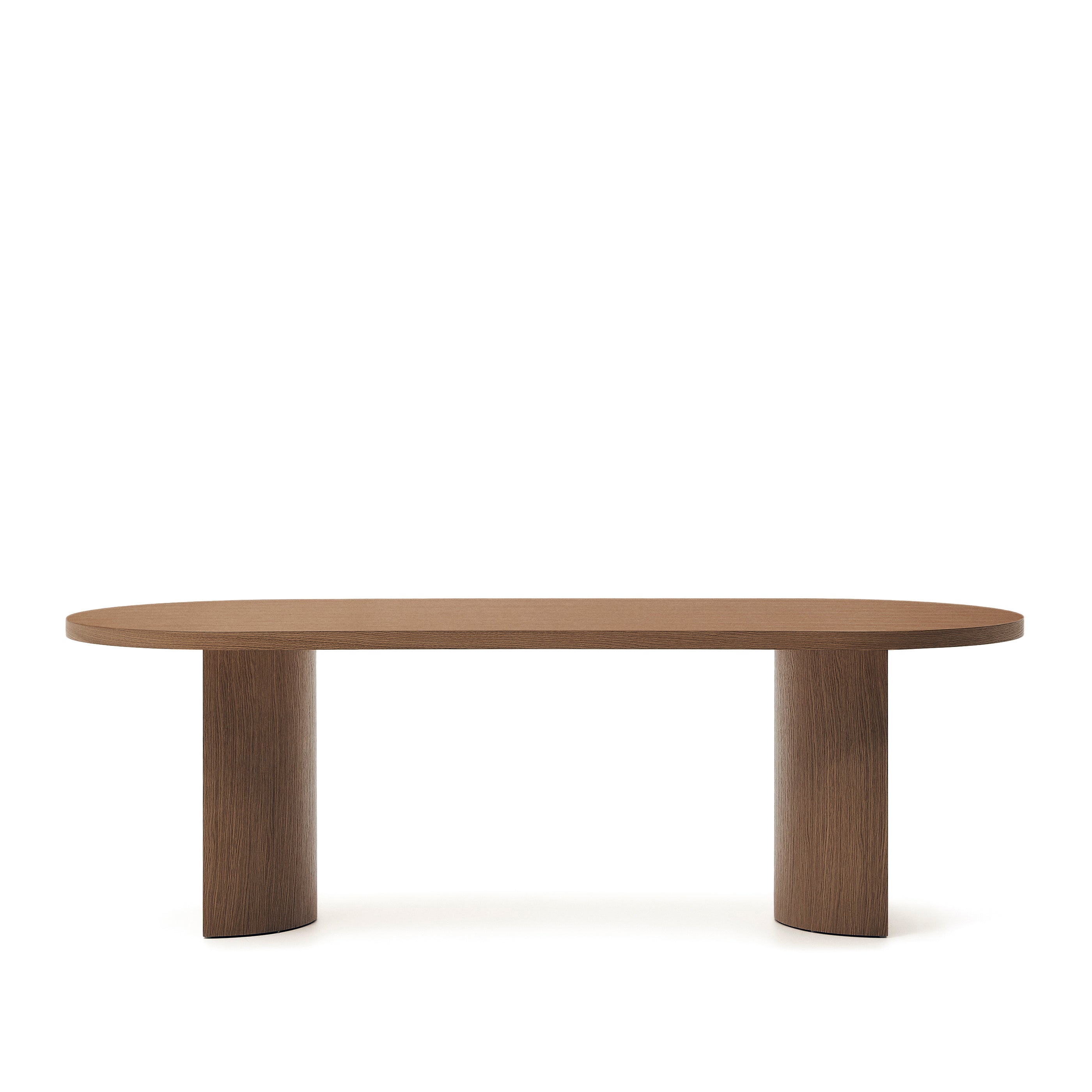 Nealy table with a walnut veneer in a dark finish, 240 x 100 cm - Product Image