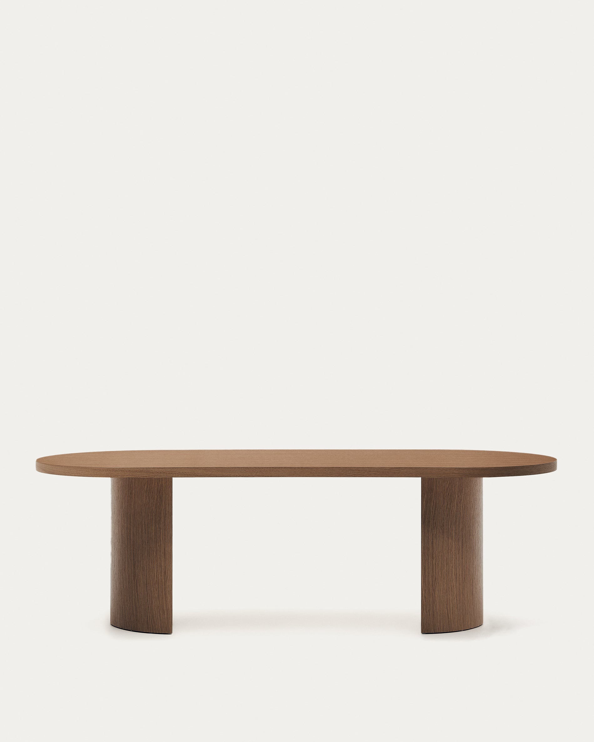 Nealy table with a walnut veneer in a dark finish, 240 x 100 cm - Product View