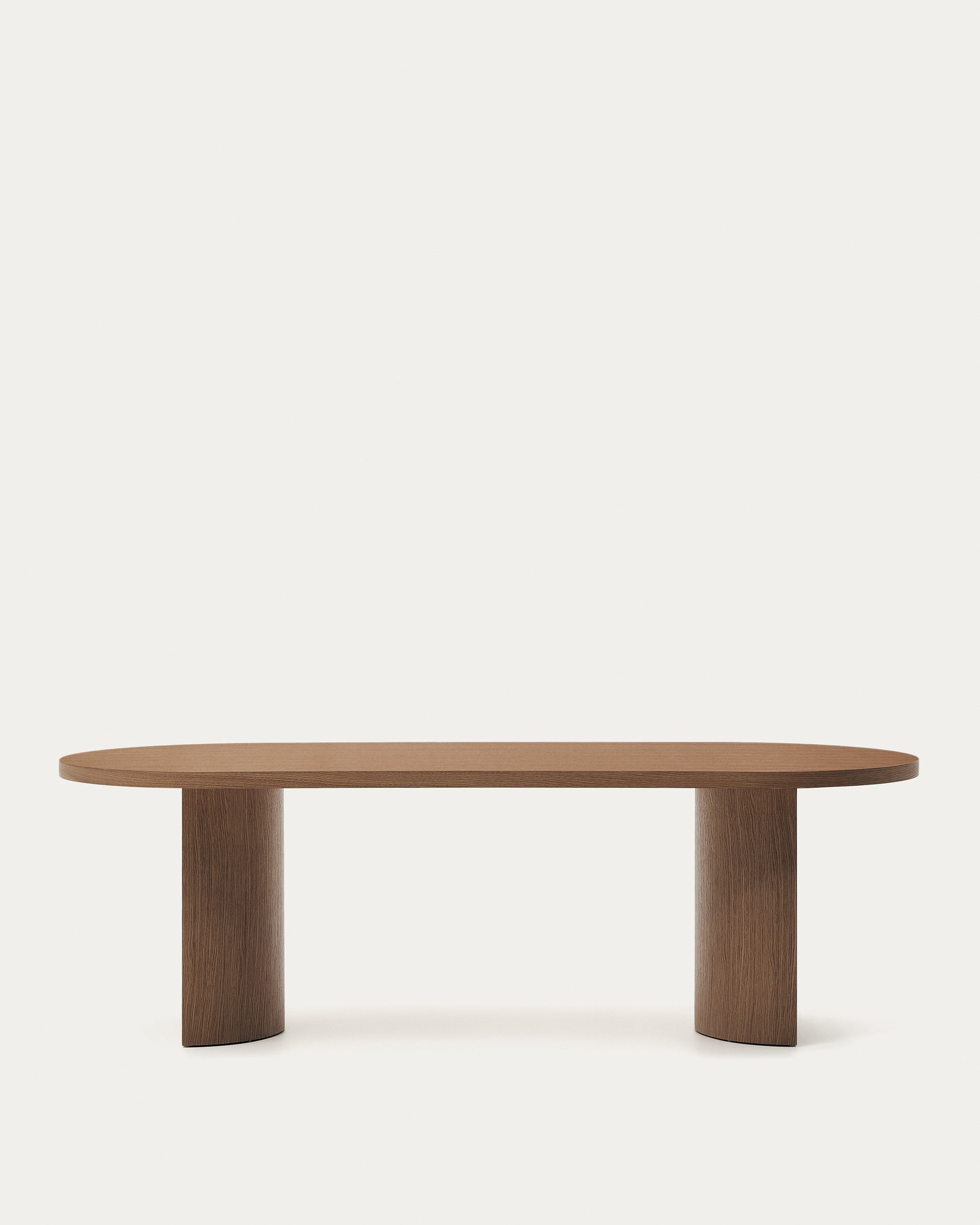 Nealy table with a walnut veneer in a dark finish, 240 x 100 cm - Product View
