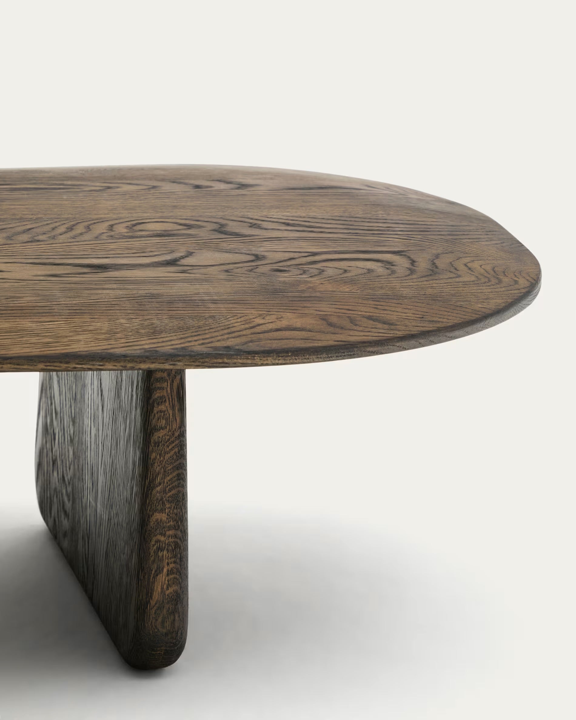 Pirita coffee table in solid oak, dark surface, 146 x 56.5 cm, FSC 100% certified.