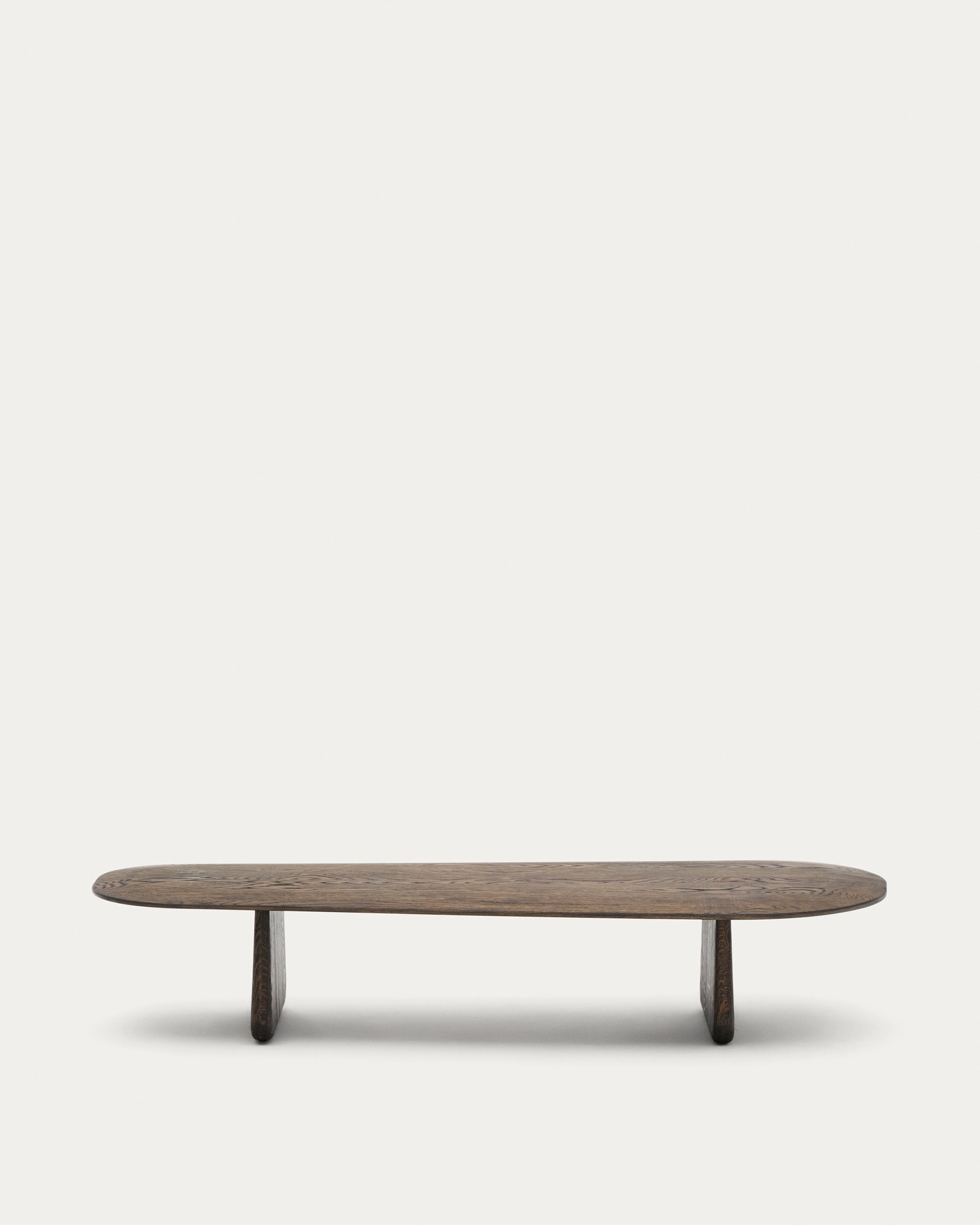 Pirita coffee table made from solid oak wood in a dark finish, 146 x 56.5 cm FSC 100% - Product View