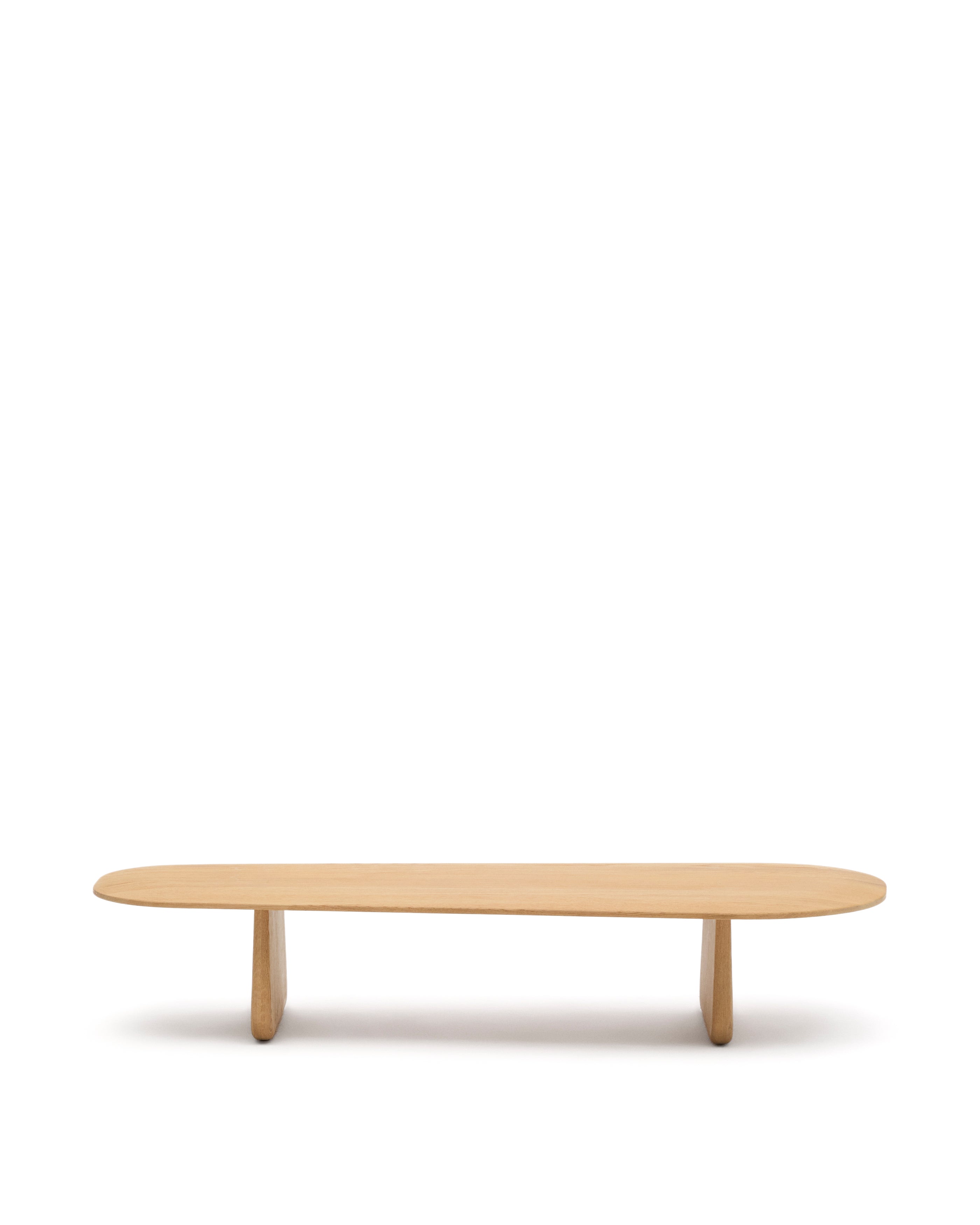 Pirita coffee table made from solid oak wood in a natural finish, 146 x 56.5 cm FSC 100% - Product Image