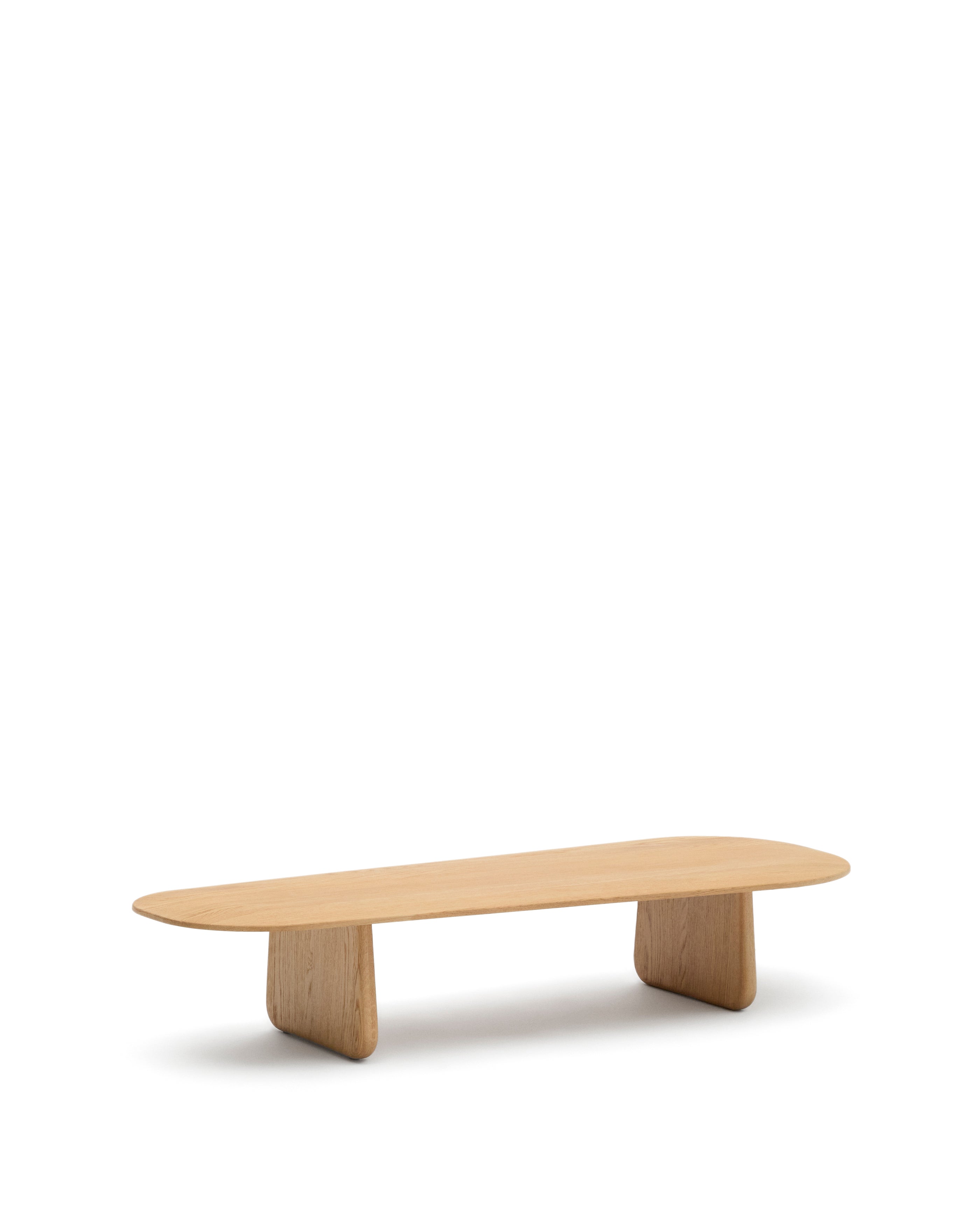 Pirita coffee table made from solid oak wood in a natural finish, 146 x 56.5 cm FSC 100% - Product Image