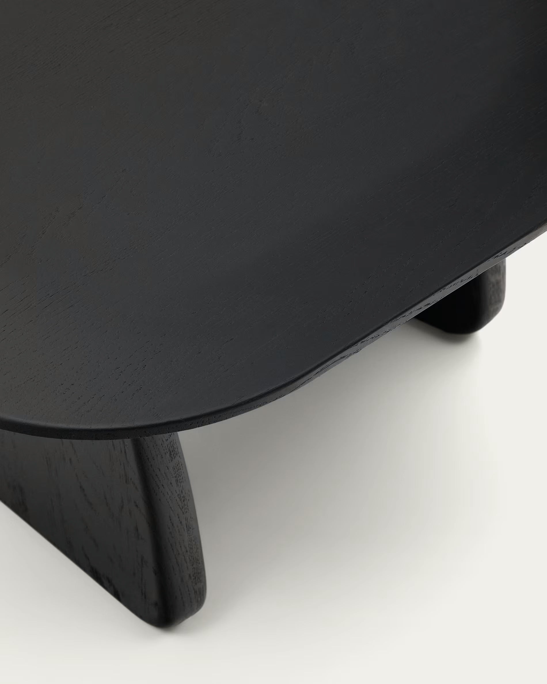 Pirita side table in solid oak with black surface treatment, 70.6 x 70 cm, 100% FSC certified.