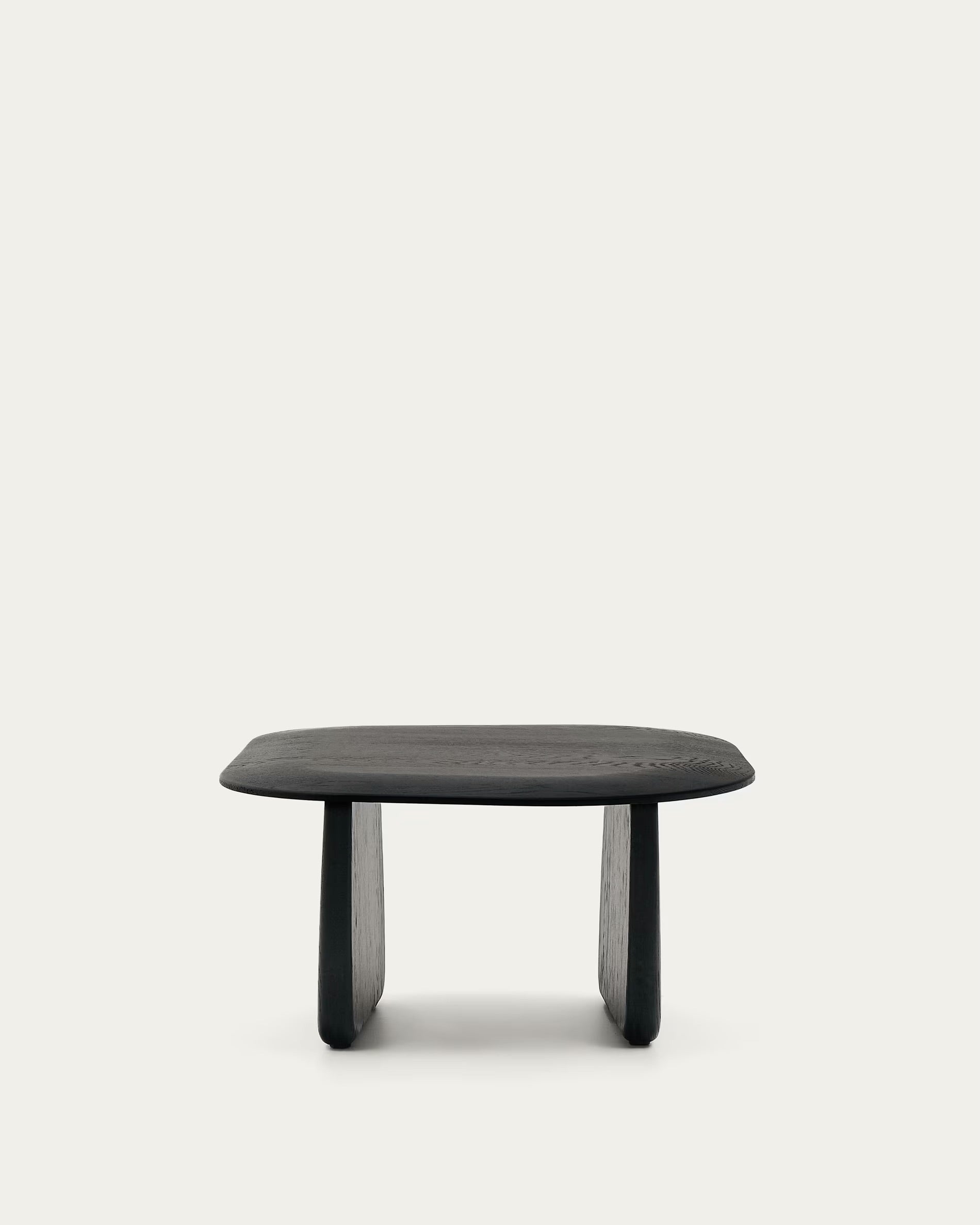 Pirita side table in solid oak with black surface treatment, 70.6 x 70 cm, 100% FSC certified.