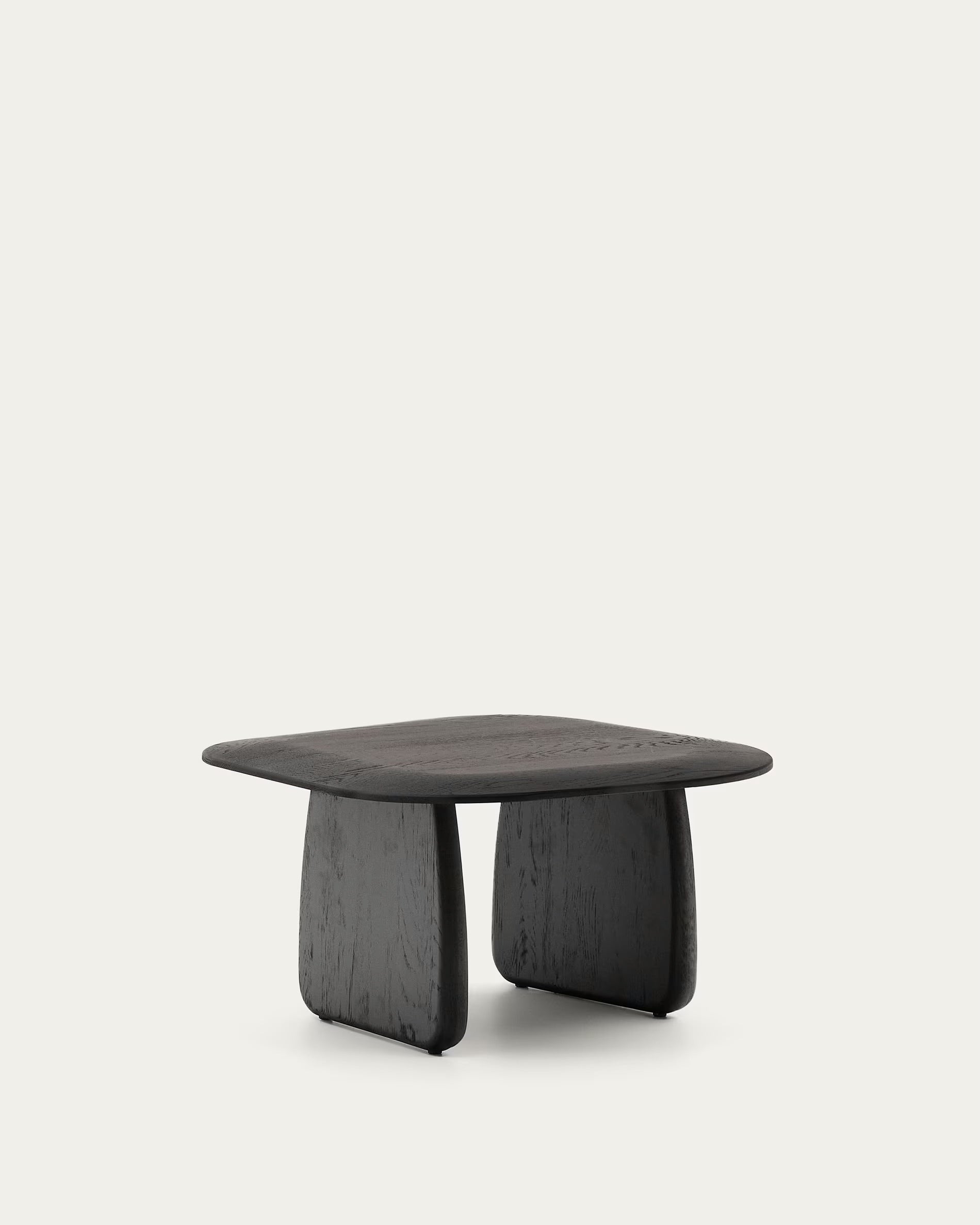 Pirita side table in solid oak with black surface treatment, 70.6 x 70 cm, 100% FSC certified.