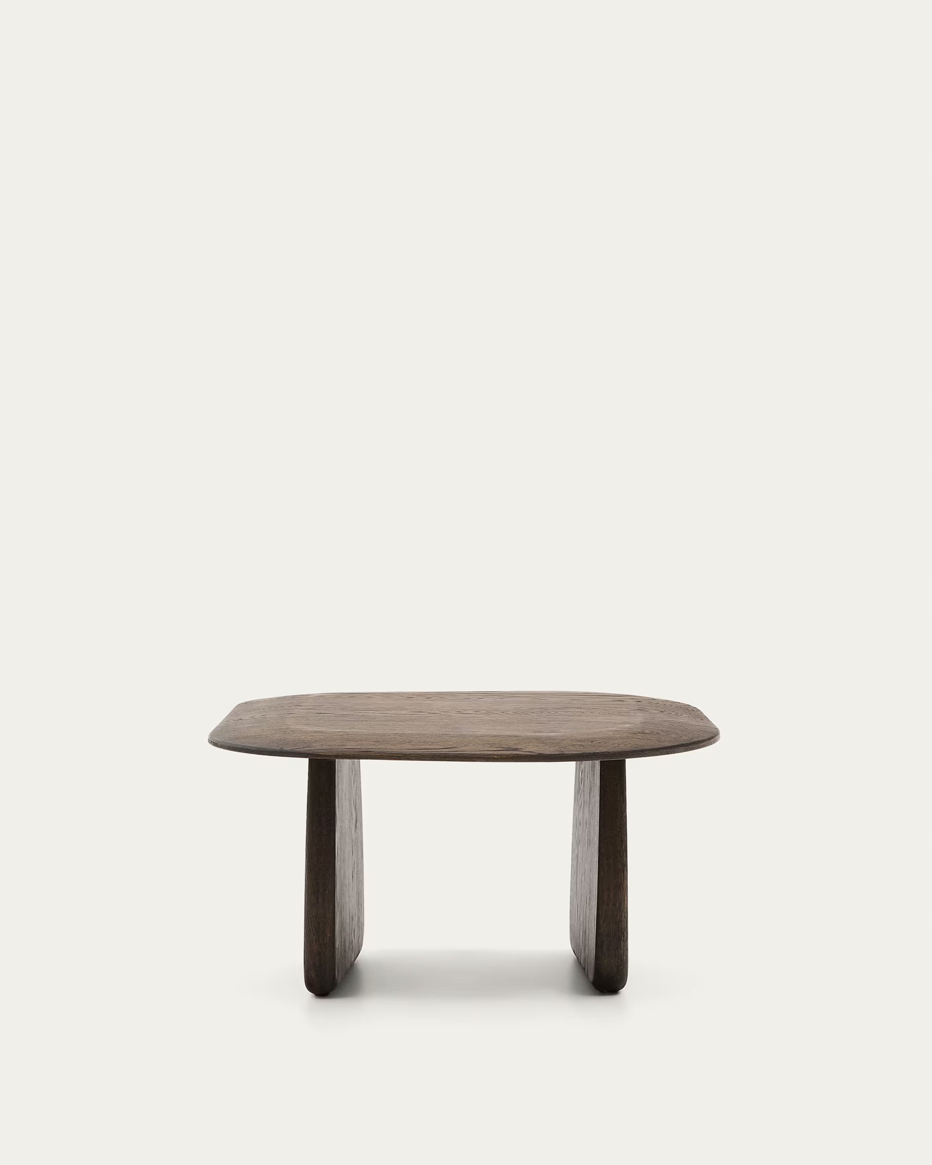 Pirita side table made of solid oak, with a dark finish, 70.6 x 70 cm, 100% FSC certified.