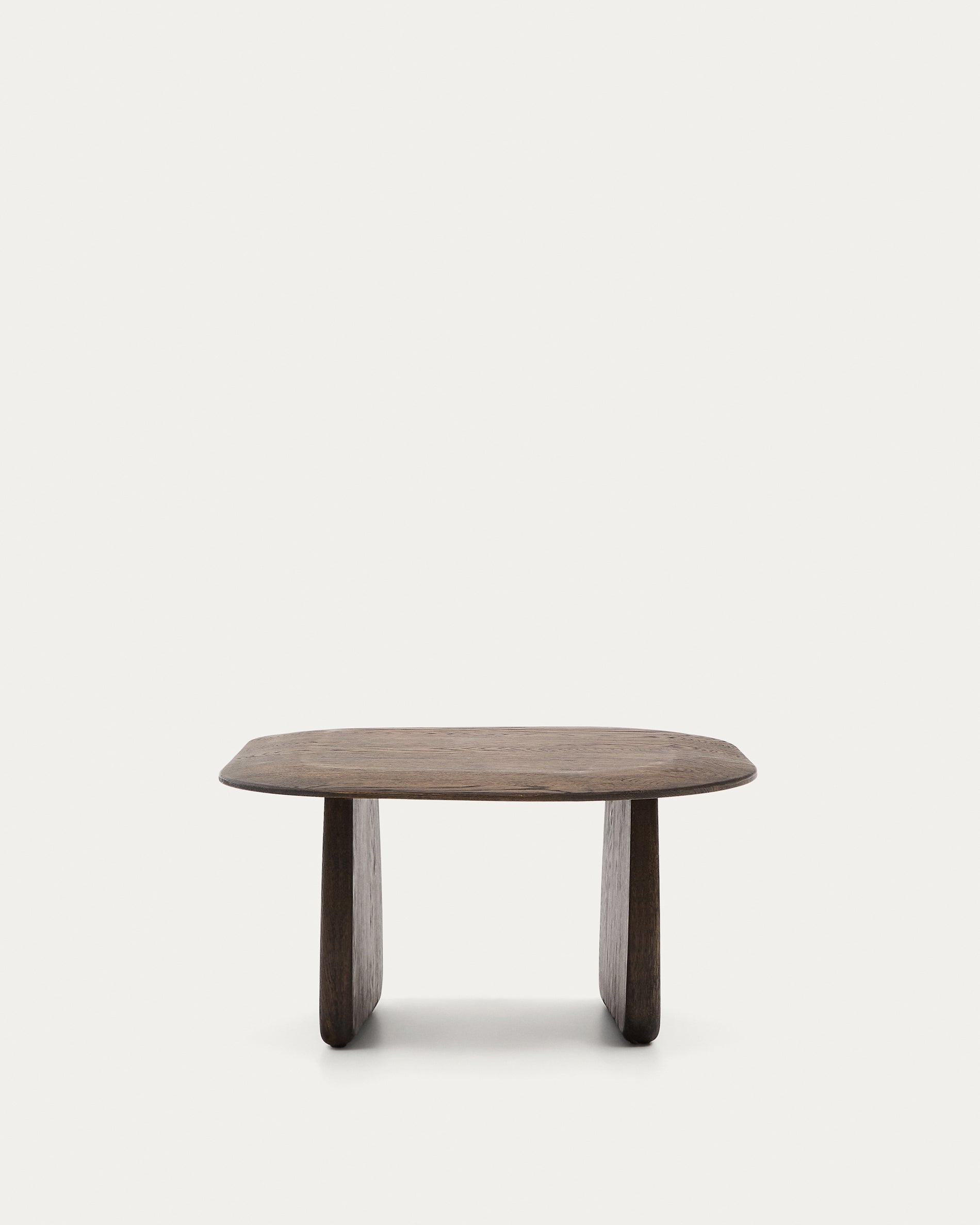Pirita side table made from solid oak wood in a dark finish, 70.6 x 70 cm FSC 100% - Product View