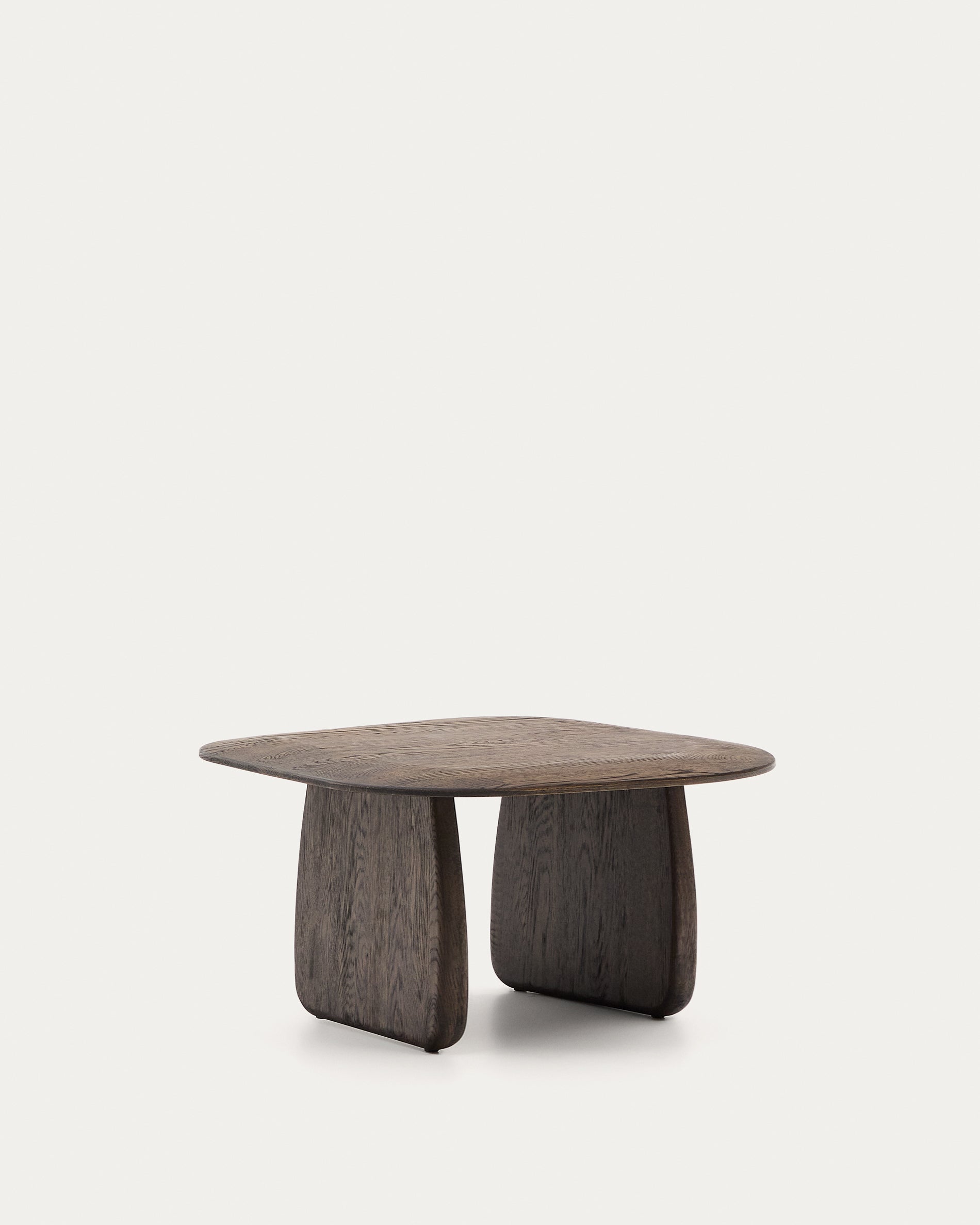 Pirita side table made from solid oak wood in a dark finish, 70.6 x 70 cm FSC 100% - Product View