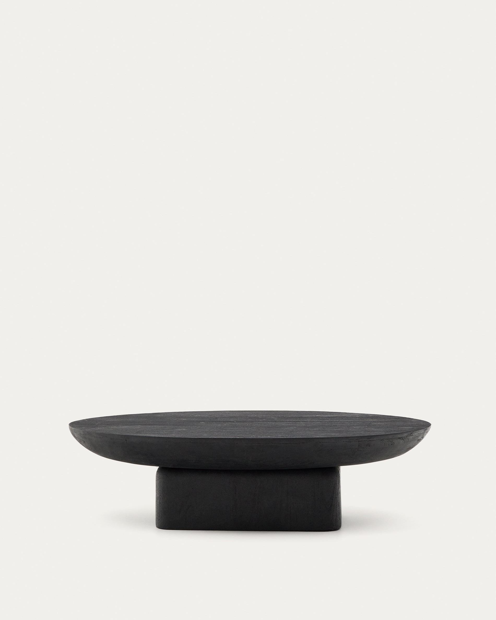 Ovak coffee table in solid acacia wood with black finish FSC 100% 140 x 70cm - Product View