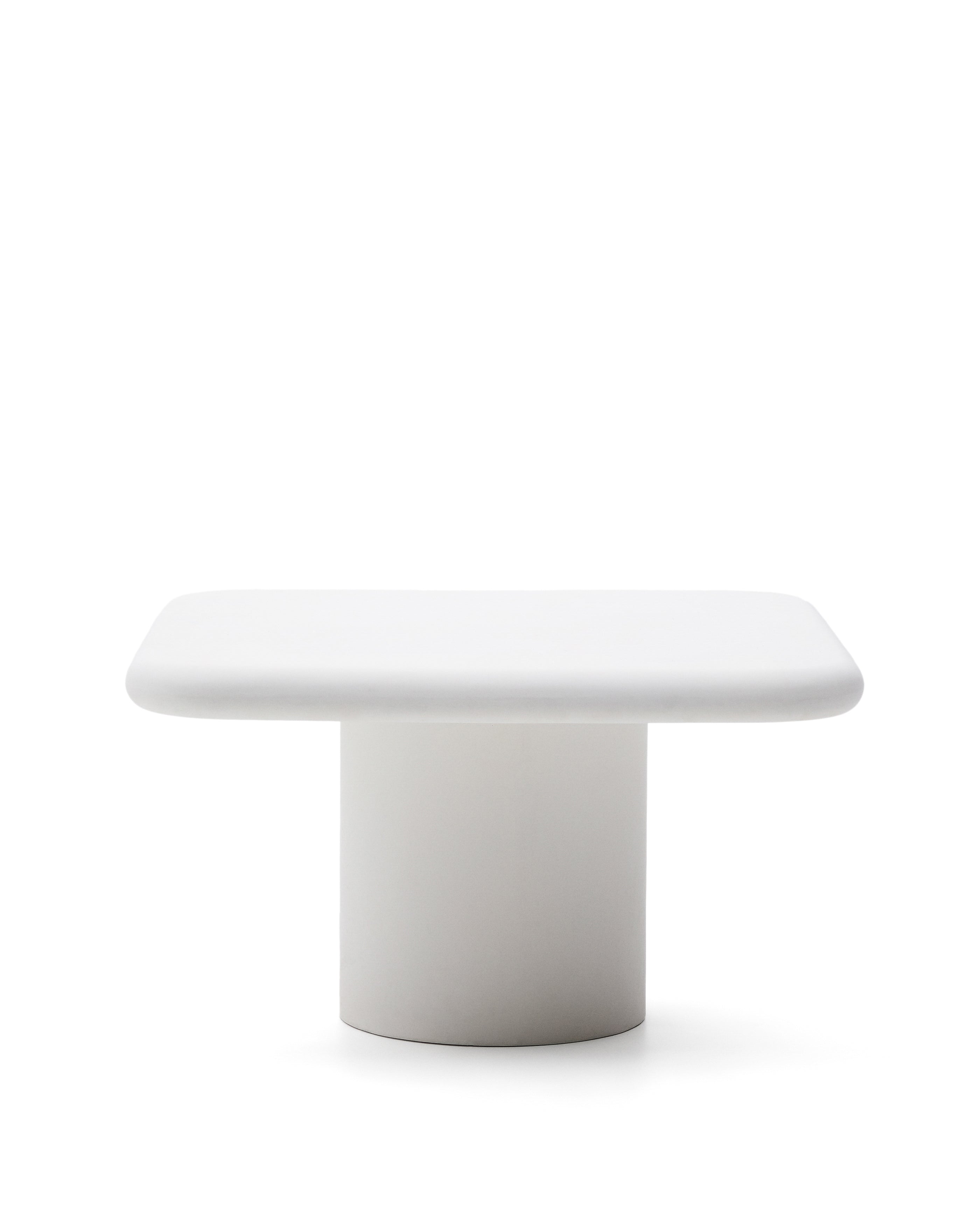 Addaia white cement table 135 x 135cm - Product Image
