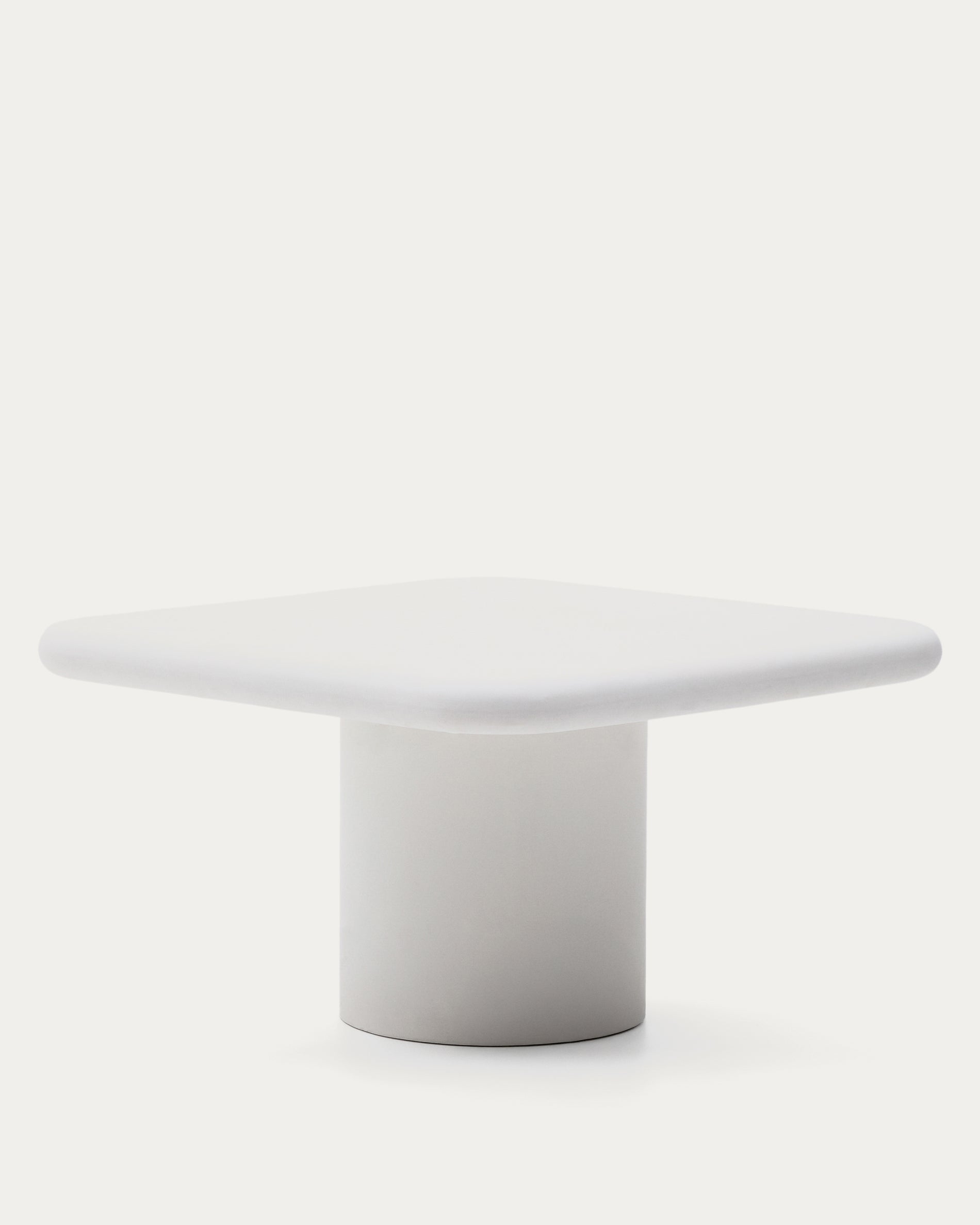 Addaia white cement table 135 x 135cm - Product View