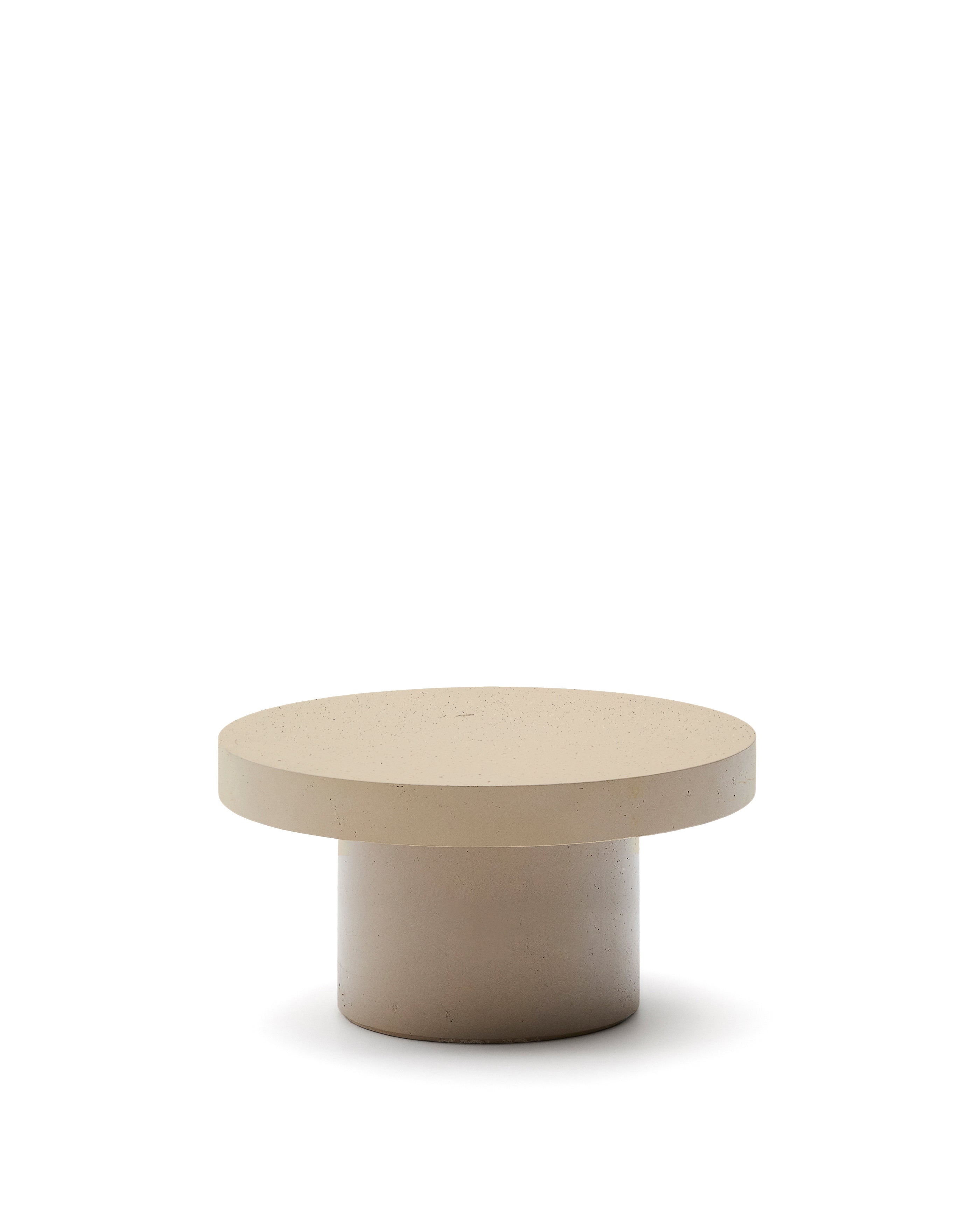 Aiguablava beige cement coffee table Ø90cm - Product Image