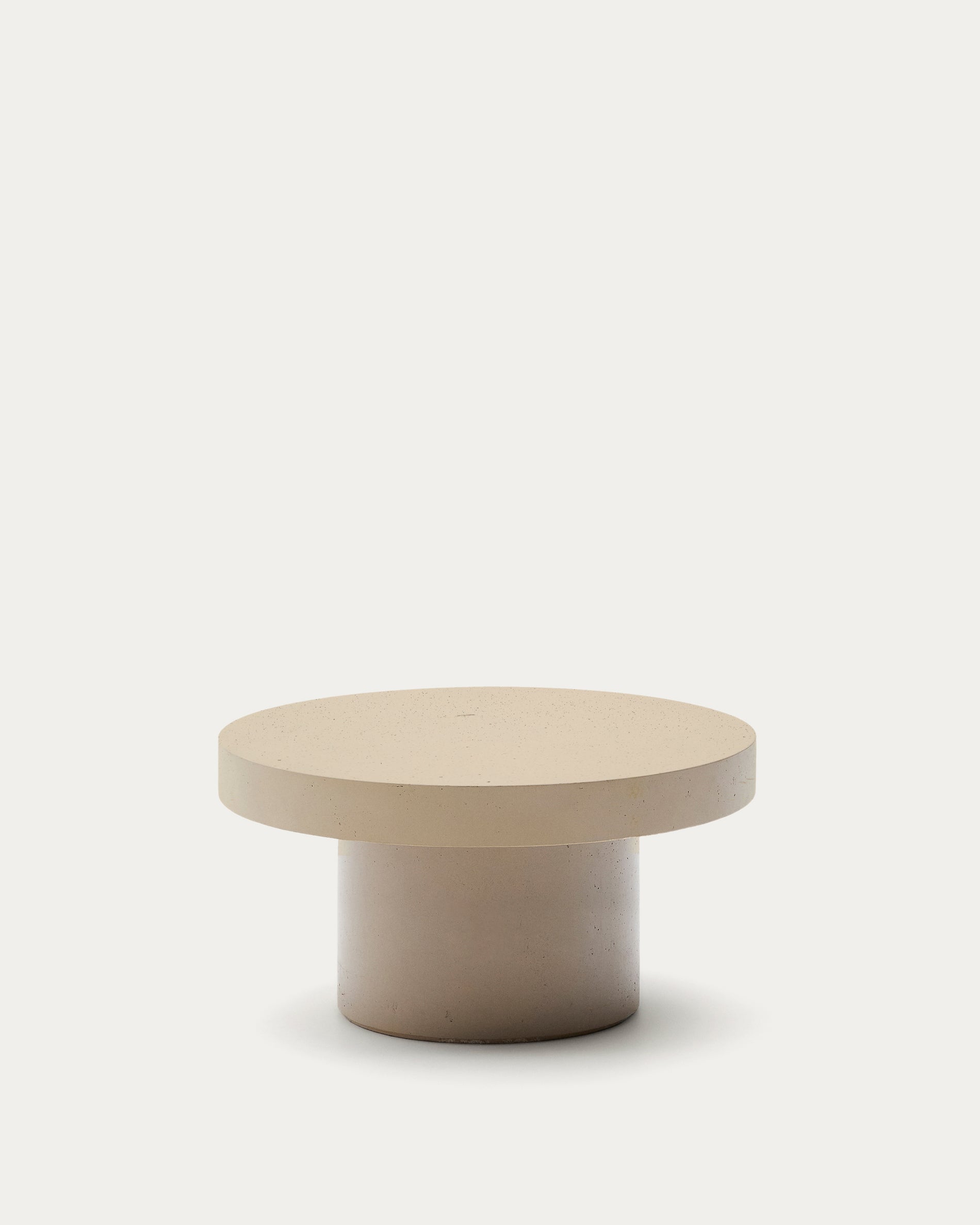 Aiguablava beige cement coffee table Ø90cm - Product View