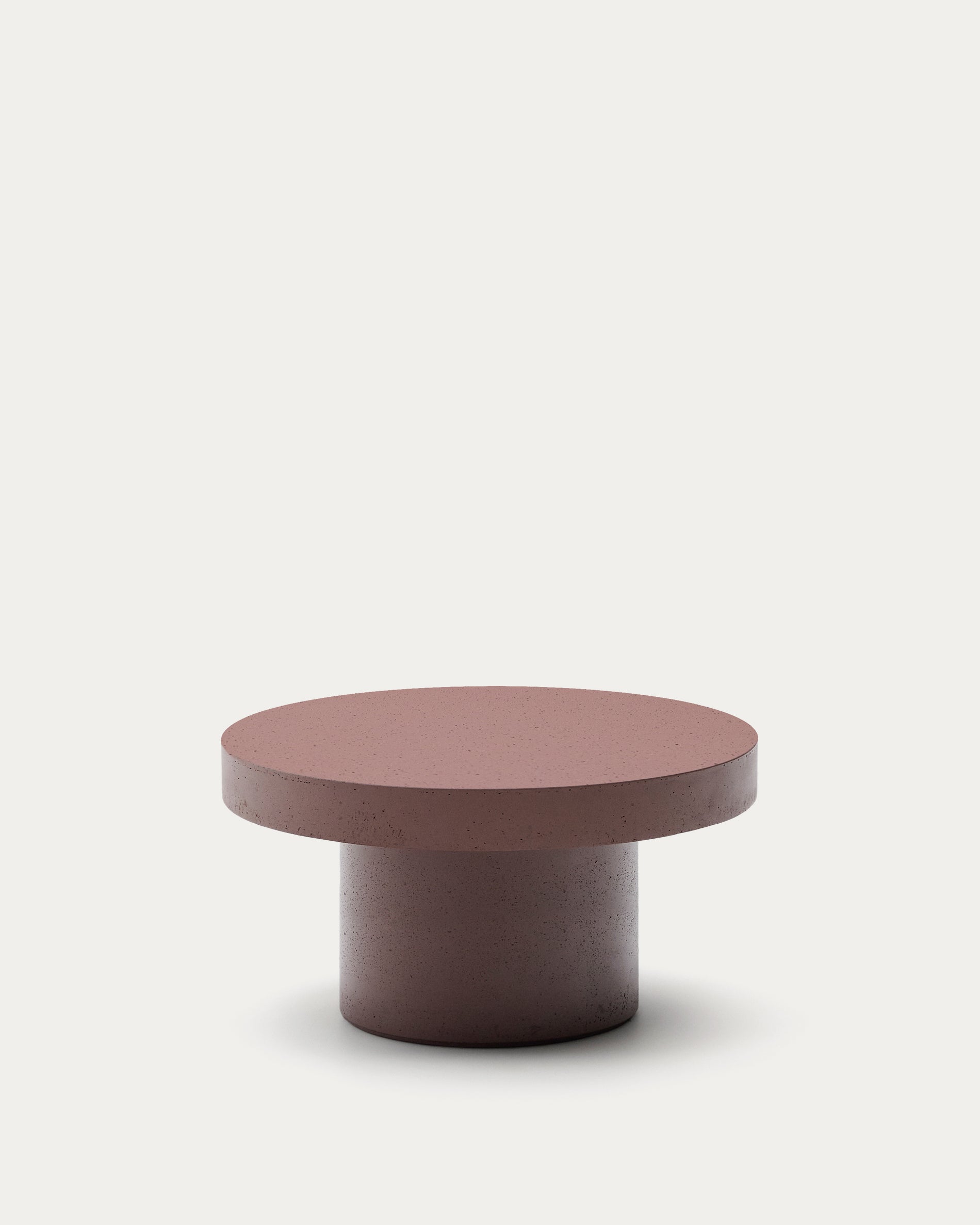 Aiguablava terracotta cement coffee table Ø90cm - Product View