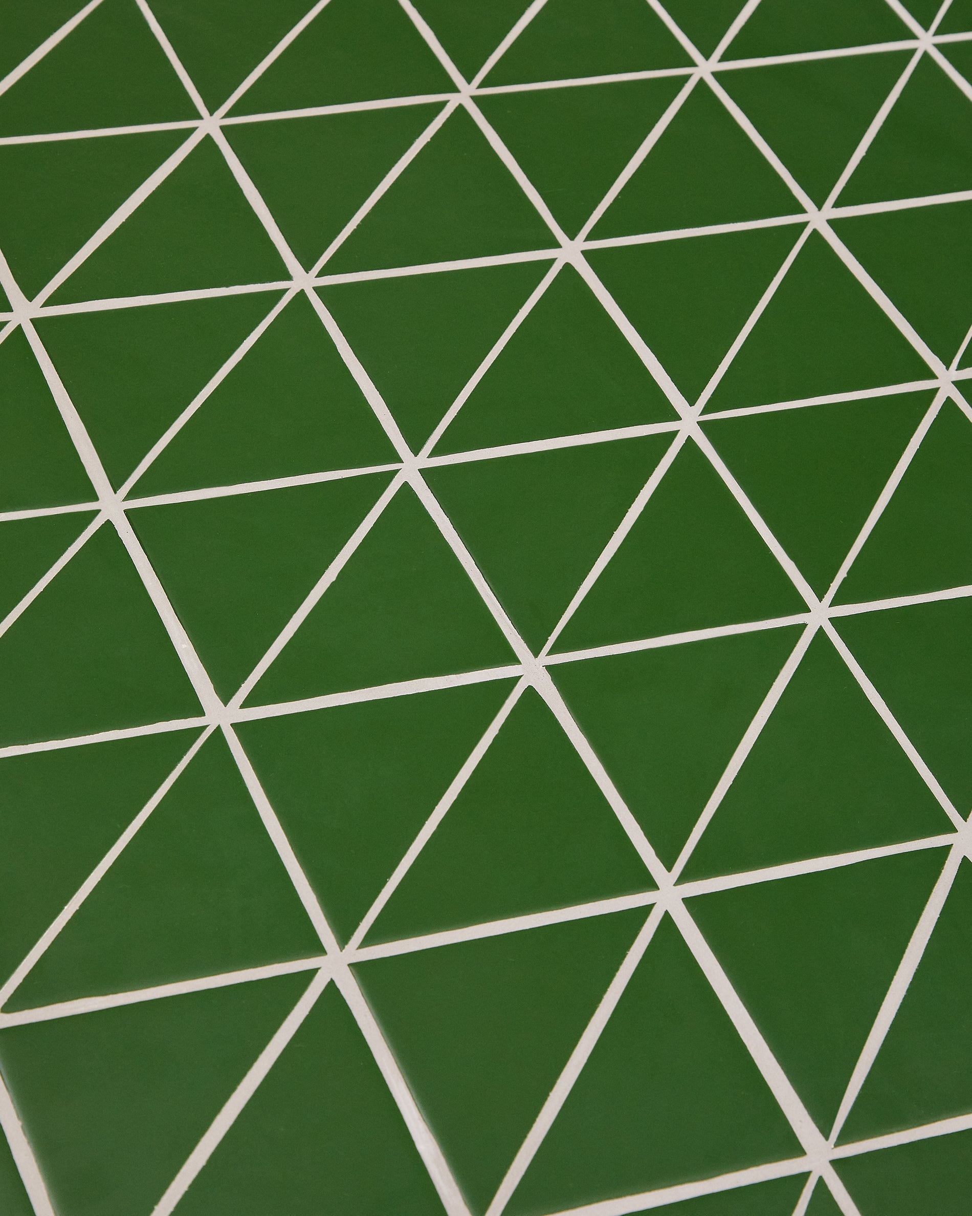 Maurina outdoor table in green galvanised steel with green tiles 223 x 101cm - Detail