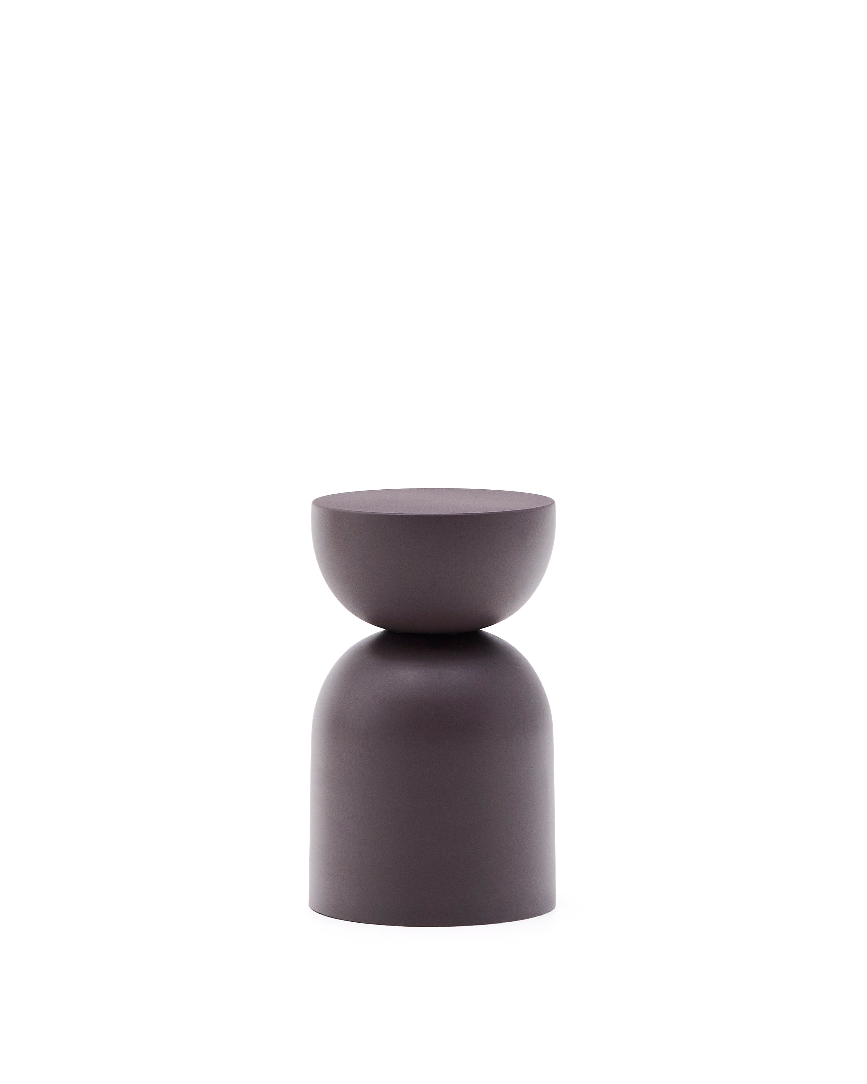 Side table Rachell made of metal with a purple painted finish Ø30 cm - Product Image