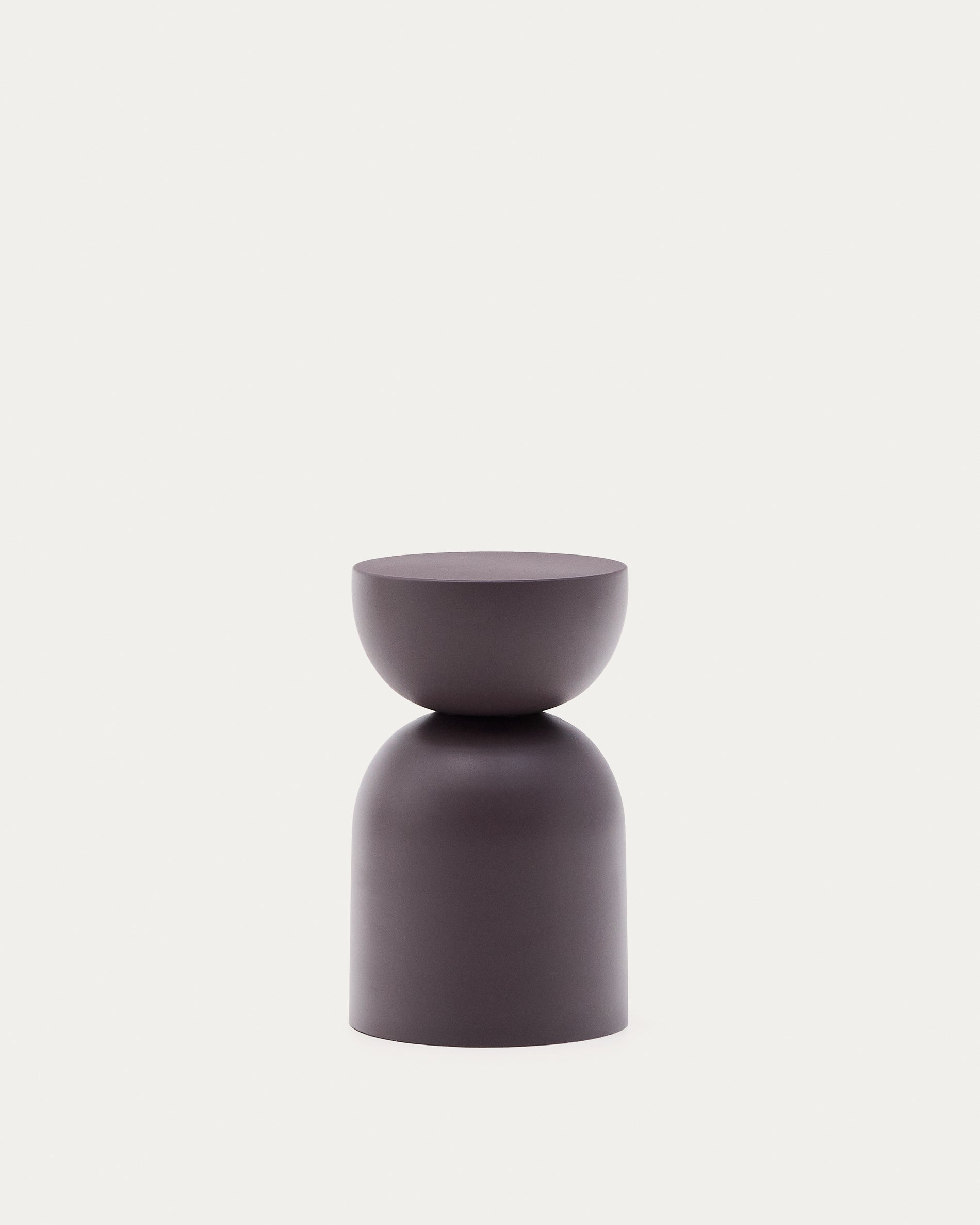 Side table Rachell made of metal with a purple painted finish Ø30 cm - Product View