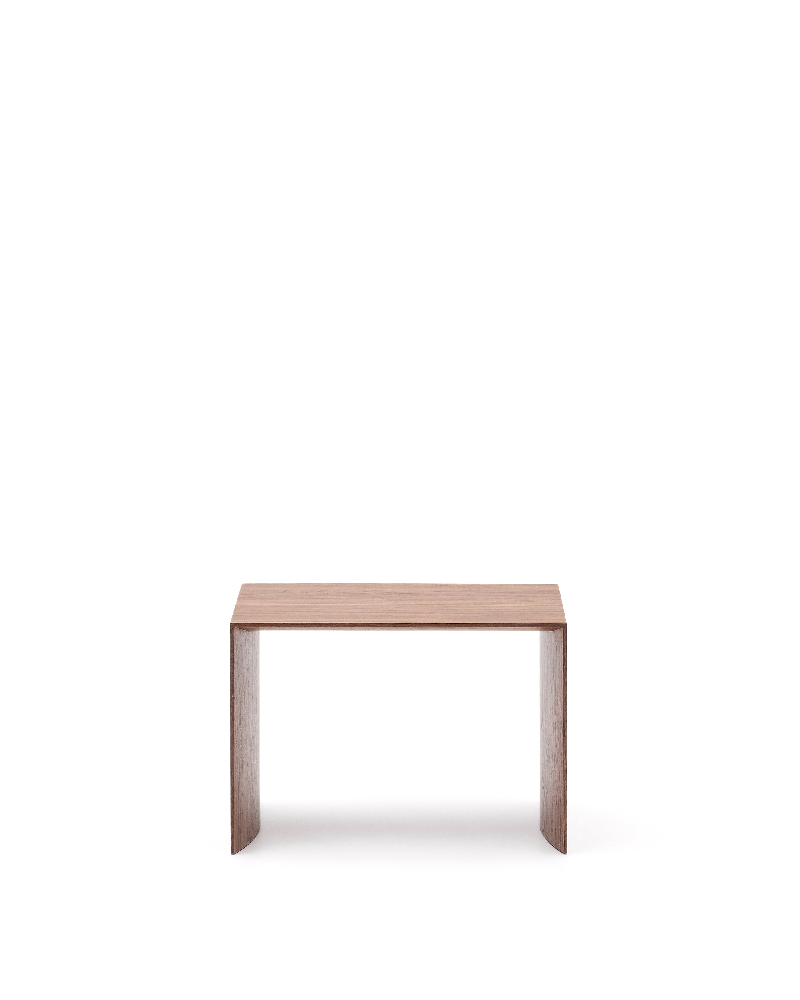 Litto walnut veneer side table, 55 x 40 cm - Product Image