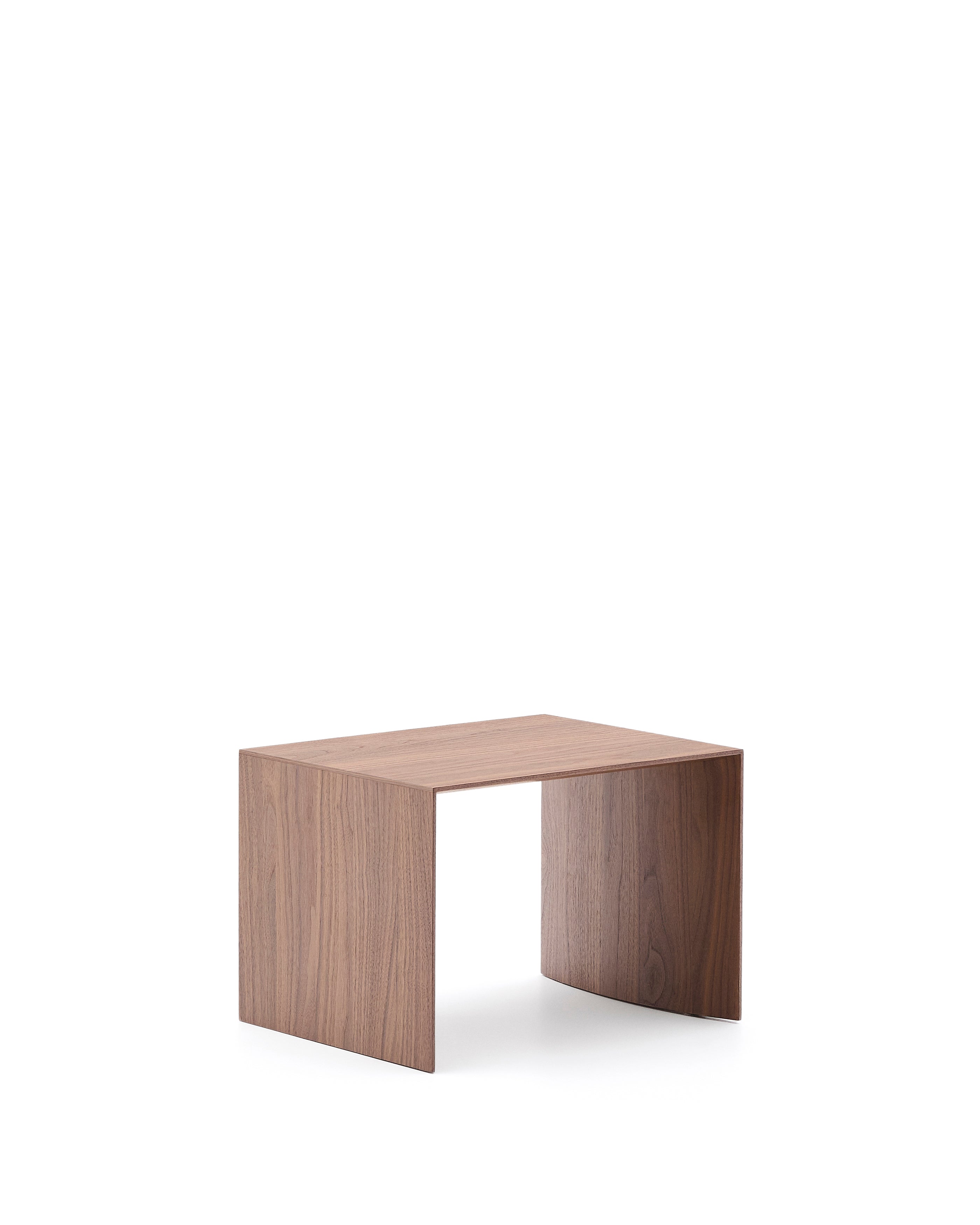 Litto walnut veneer side table, 55 x 40 cm - Product Image