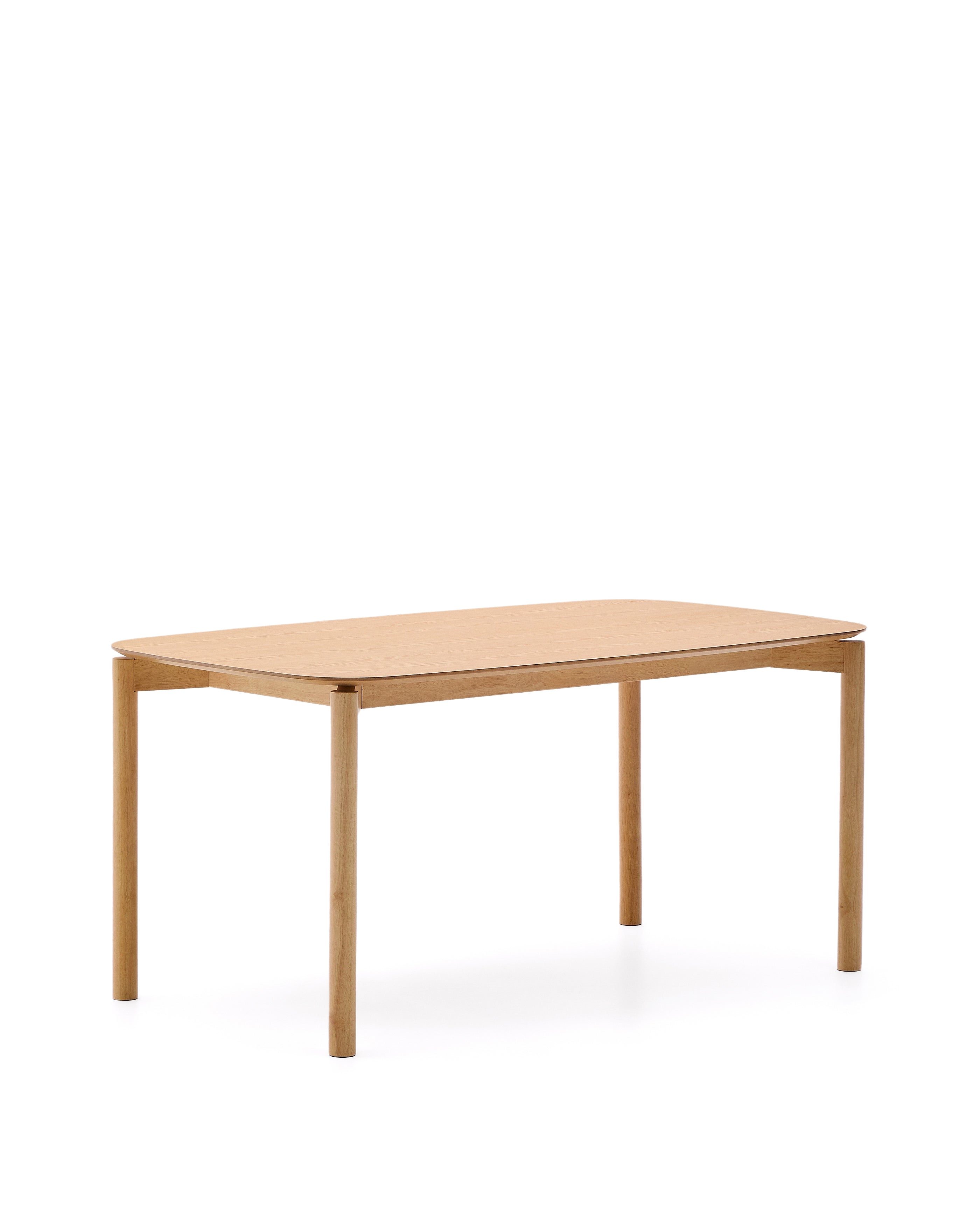 Indara table in ash veneer with natural finish 160 x 90 cm - Product Image