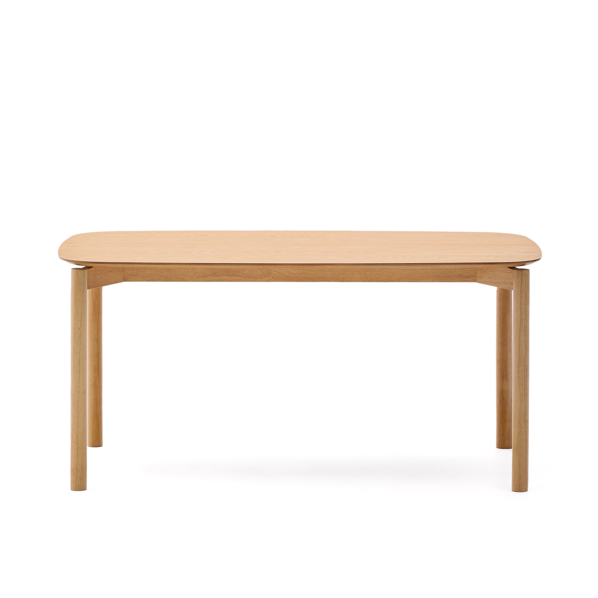 Indara table in ash veneer with natural finish 160 x 90 cm - Product Image