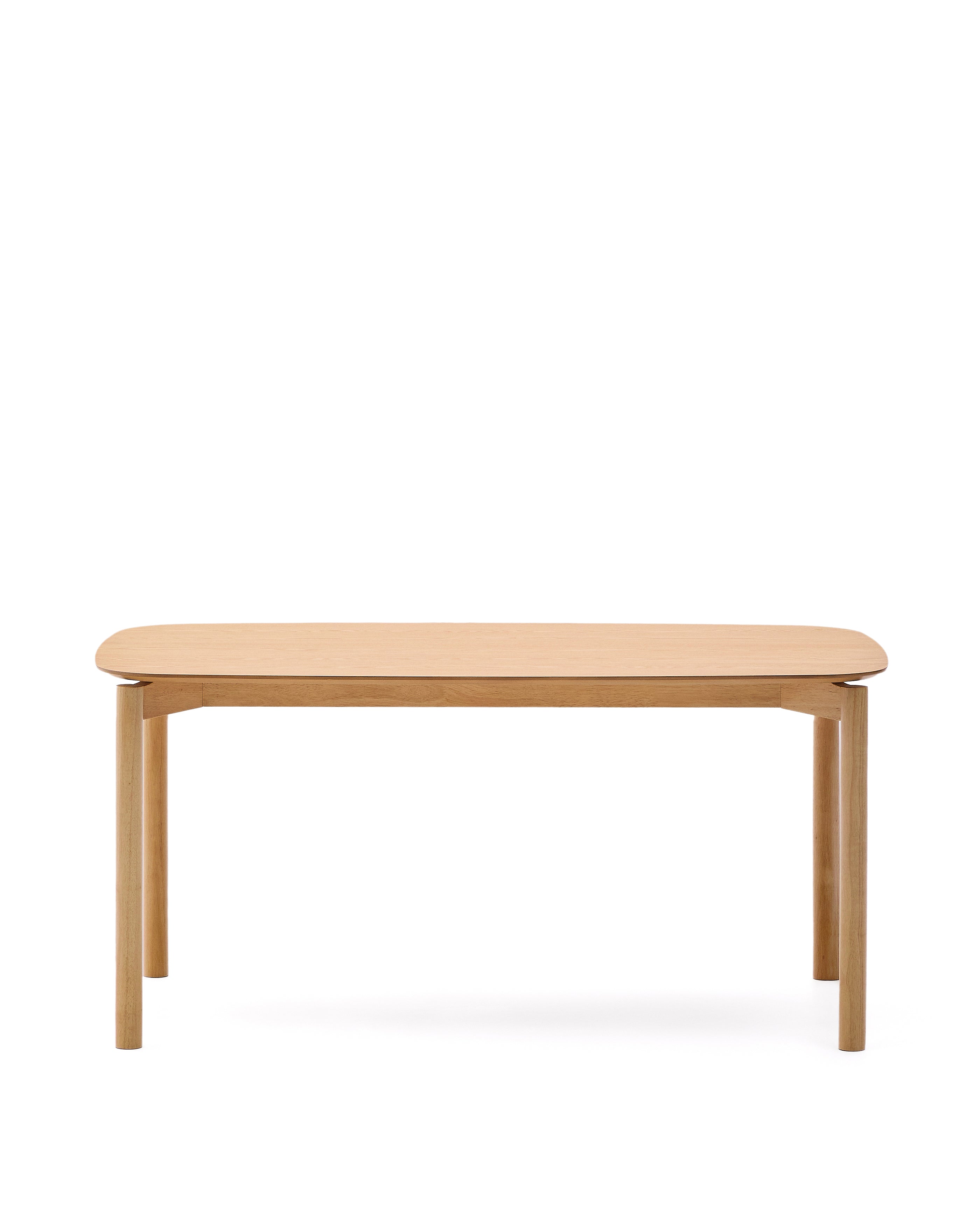 Indara table in ash veneer with natural finish 160 x 90 cm - Product Image