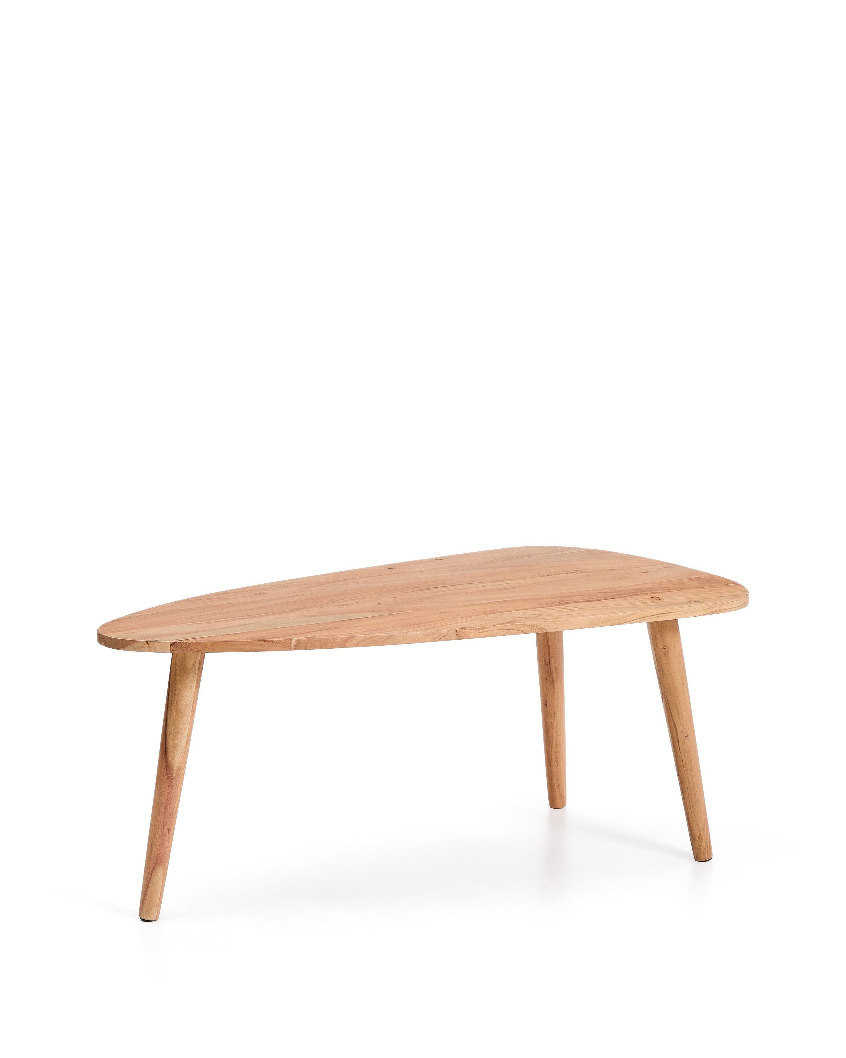 Duvani coffee table in solid acacia wood with bleached finish Ø110 x 60cm - Product Image