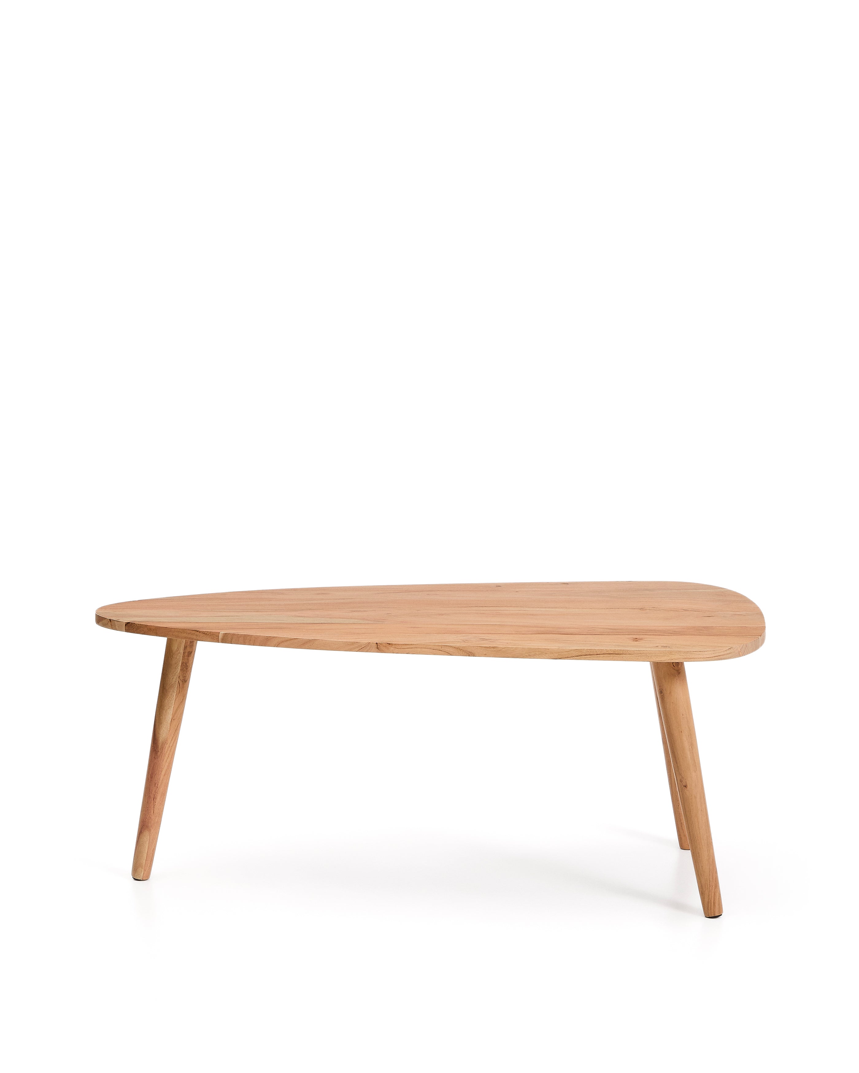 Duvani coffee table in solid acacia wood with bleached finish Ø110 x 60cm - Product Image