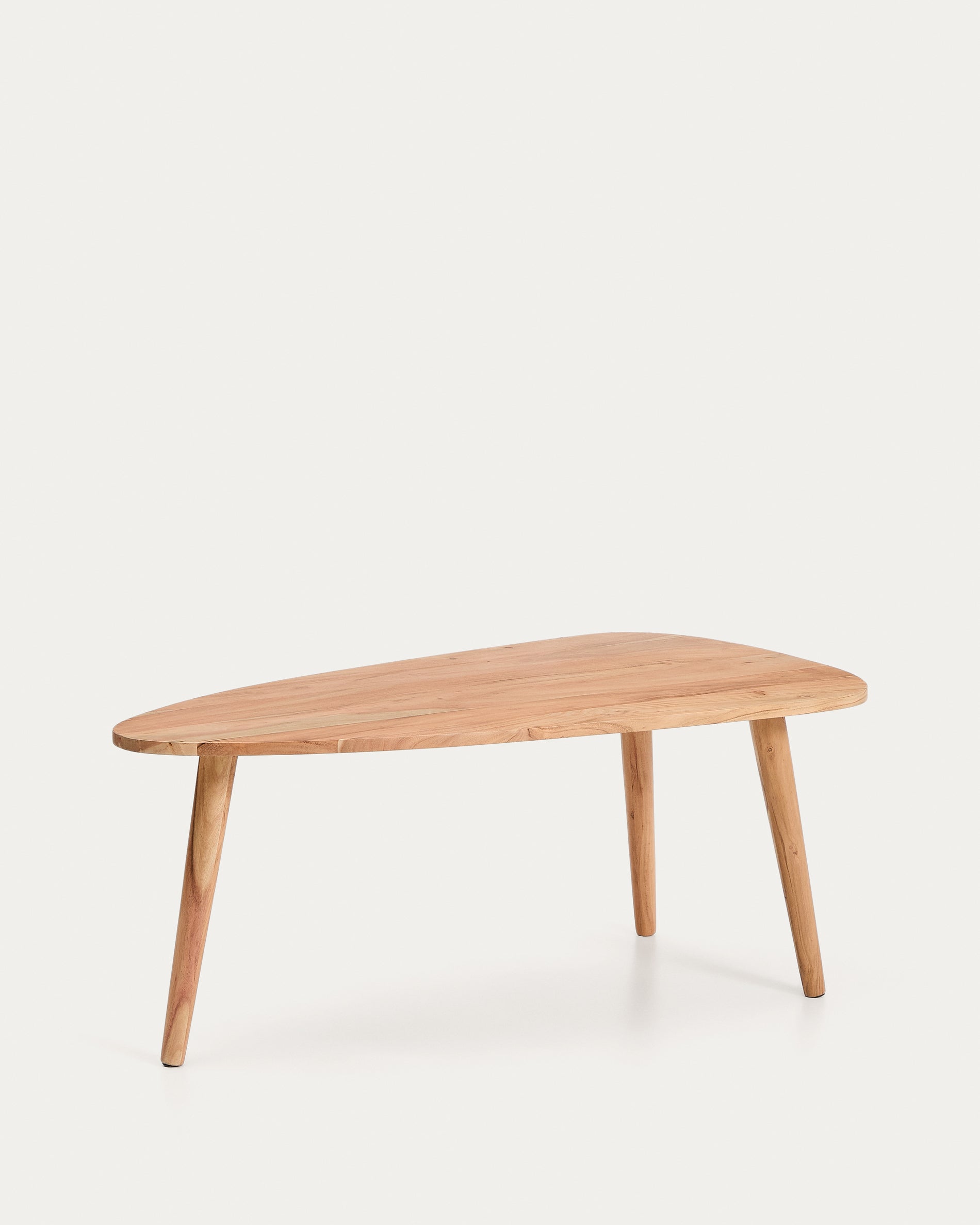 Duvani coffee table in solid acacia wood with bleached finish Ø110 x 60cm - Product View